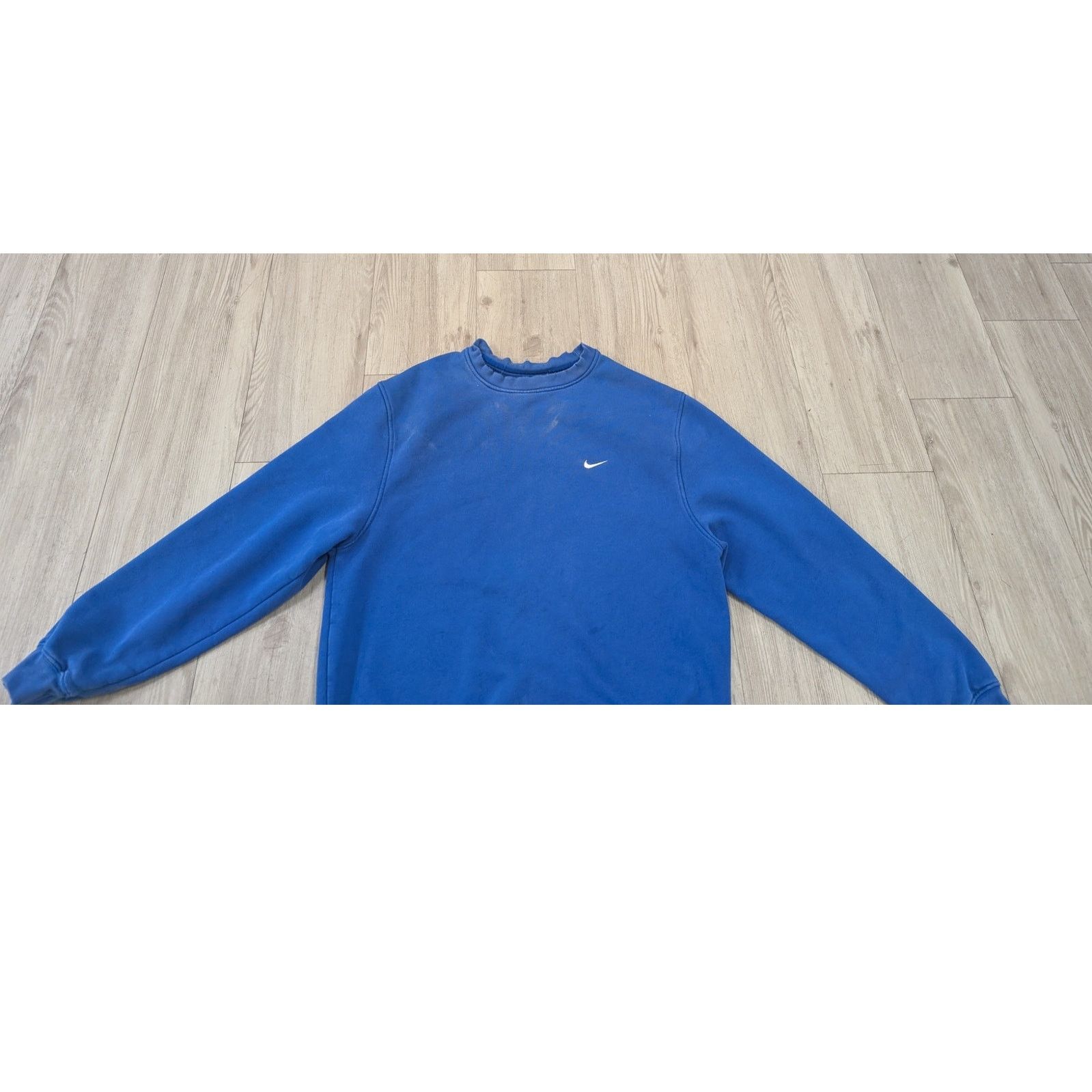 Nike Nike Mens Medium Y2K Blue Distressed Crewneck Size Medium. Size US M / EU 48-50 / 2 - 3 Thumbnail