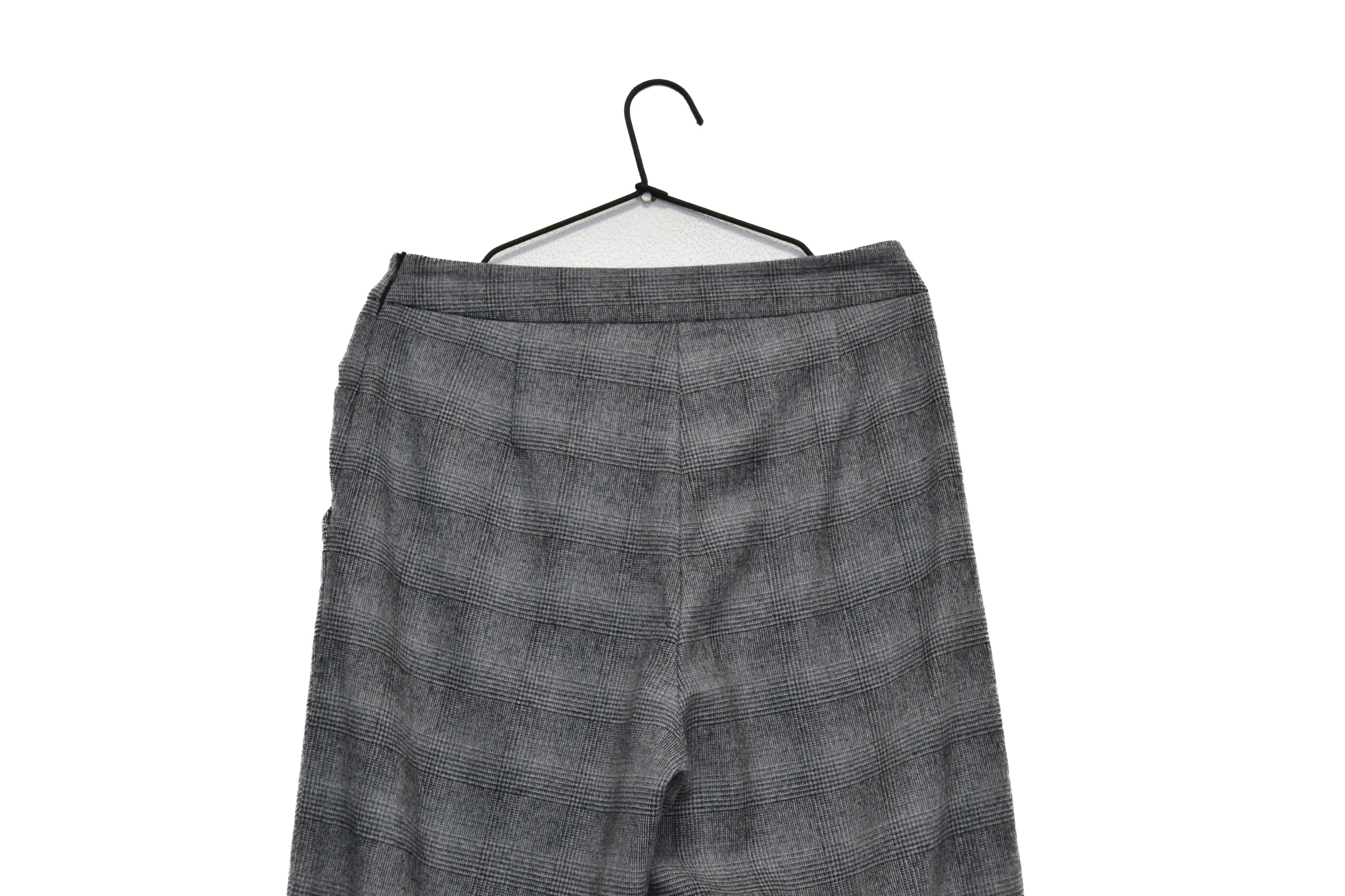 Sarah Pacini Sarah Pacini Y2K Wool Cotton Check Plaid Gray Pants Size 1 Size 24" / US 00 / IT 34 - 4 Thumbnail
