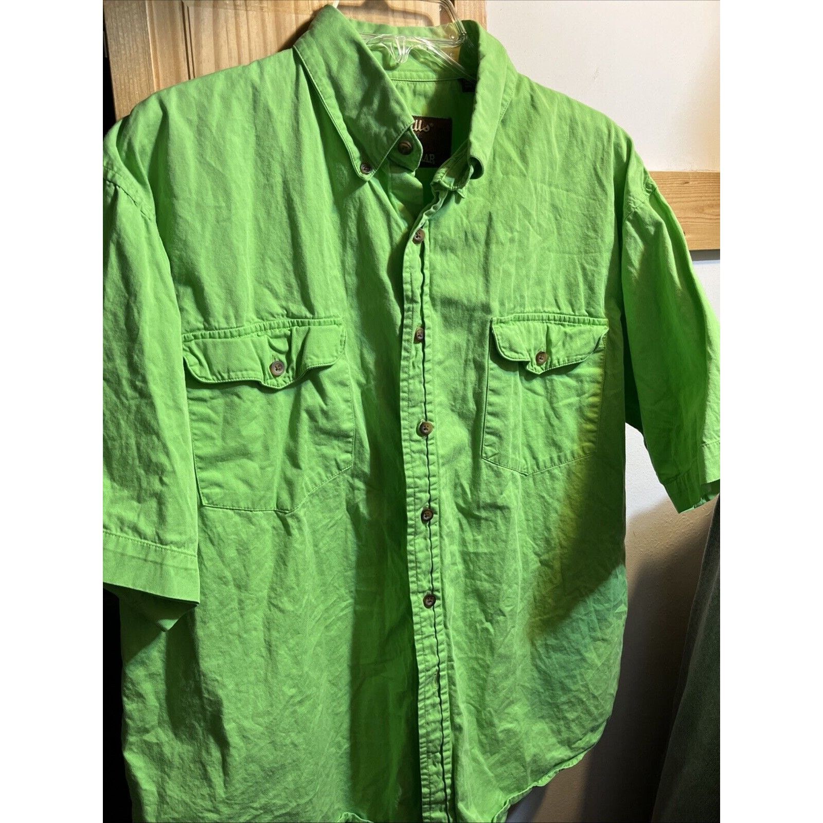 Walls Walls Vintage Shirt Men’s L Green Short Sleeve Pockets Ranch Size US L / EU 52-54 / 3 - 2 Thumbnail