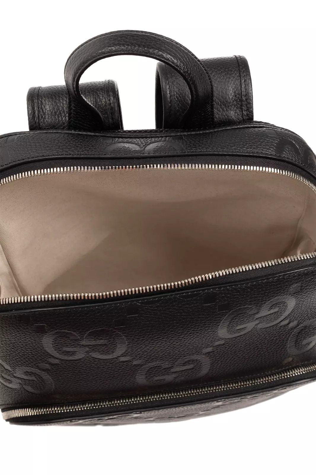 Gucci GUCCI Large Black Jumbo GG Leather Backpack New & Authentic Size ONE SIZE - 4 Thumbnail