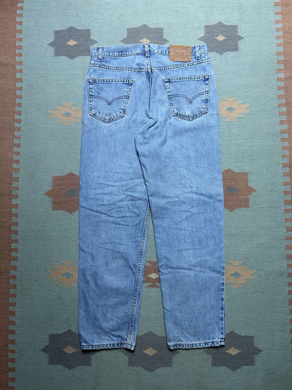Vintage Vtg 90s Levi’s 550 jeans relaxed skater USA light wash 33x32 Size US 33 - 7 Thumbnail