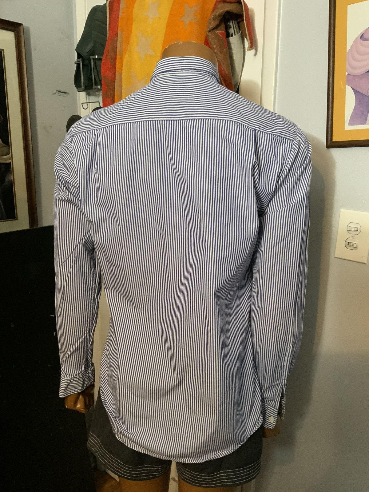 President's $349 Presidents P’s Giza Cotton Popeline Stick Stripe Shirt Size US L / EU 52-54 / 3 - 9 Thumbnail