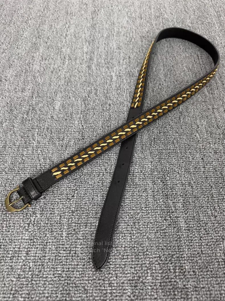 Saint Laurent Paris Saint Laurent Paris size 80 Brass stud-woven belt Size ONE SIZE - 1 Thumbnail