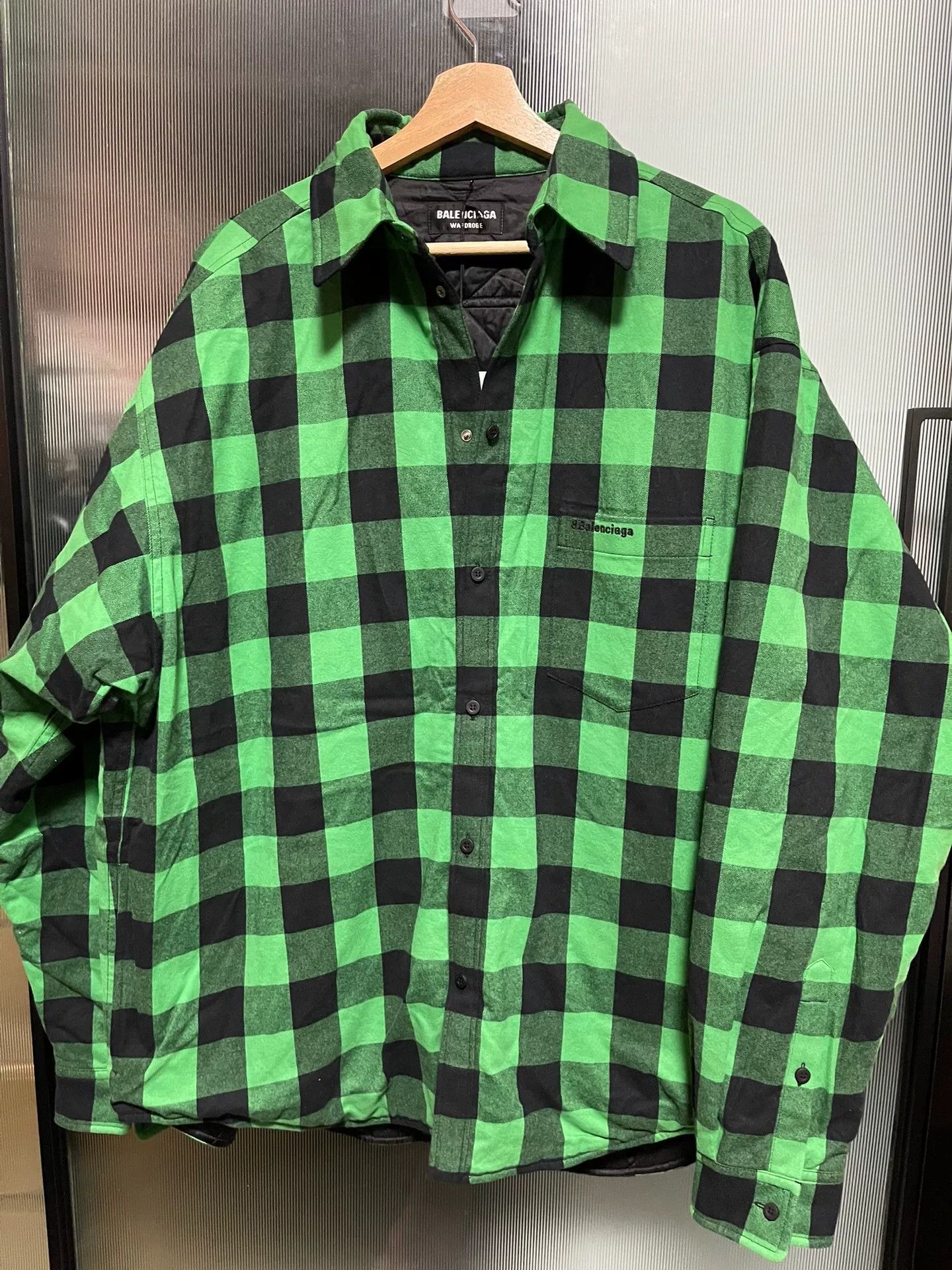 Balenciaga balenciaga green plaid long sleeve shirt Size US L / EU 52-54 / 3 - 1 Thumbnail