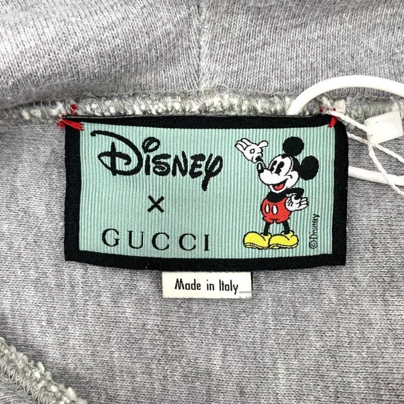 Gucci Gucci Gray Mickey Mouse Printed Cotton Hooded Drawstring L Size US XL / EU 56 / 4 - 5 Thumbnail