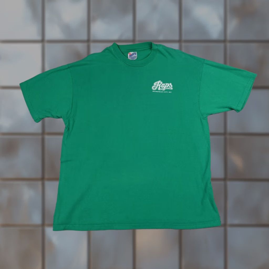 Hanes Vintage Hanes Raps Grill Bar Shirt Mens XL Green Rapscallions Graphic Tee 90s Size US XL / EU 56 / 4 - 1 Thumbnail