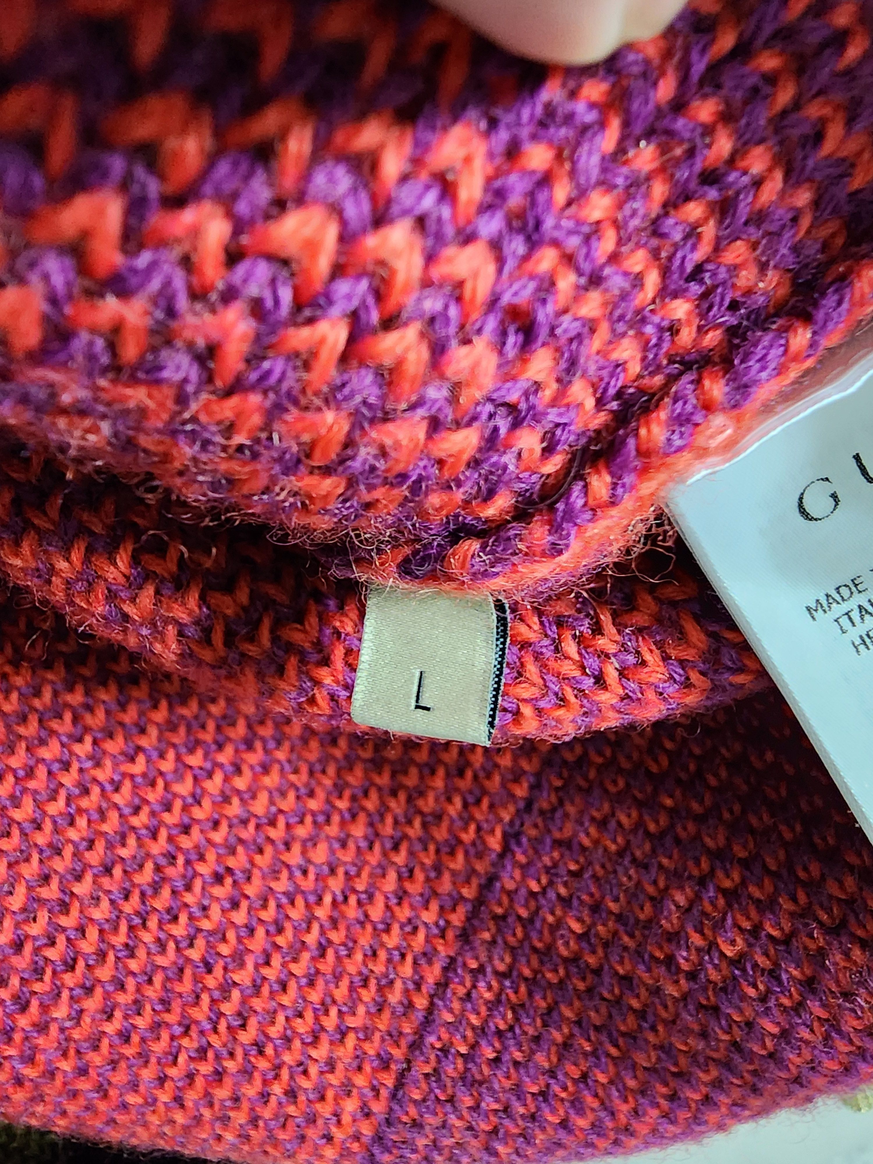 Gucci Striped Jacquard Wool Knit Sweater Size US L / EU 52-54 / 3 - 9 Thumbnail