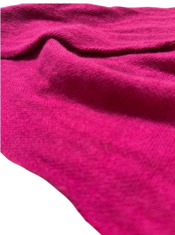 Other Soft Knitted Scarf – Fuchsia Magenta Knit Wrap (43” x 7.25”) Size ONE SIZE - 2 Thumbnail