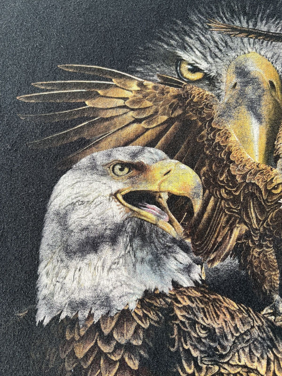 Vintage Vintage 2000s Eagle Animals Nature Graphic Black T-shirt Size US XXL / EU 58 / 5 - 5 Thumbnail
