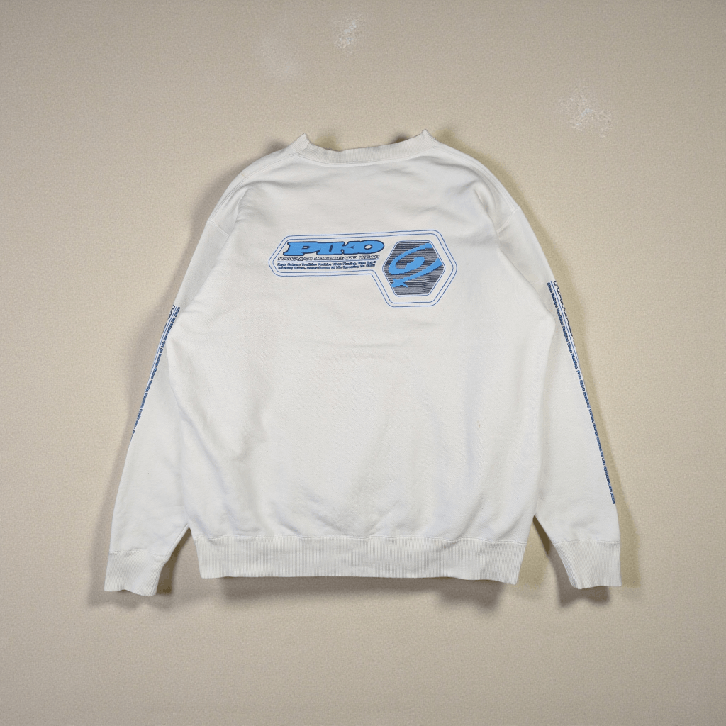 Japanese Brand PIKO Big Logo Hawaiian Longboard Surf Aloha Sweatshirts Size US L / EU 52-54 / 3 - 2 Thumbnail