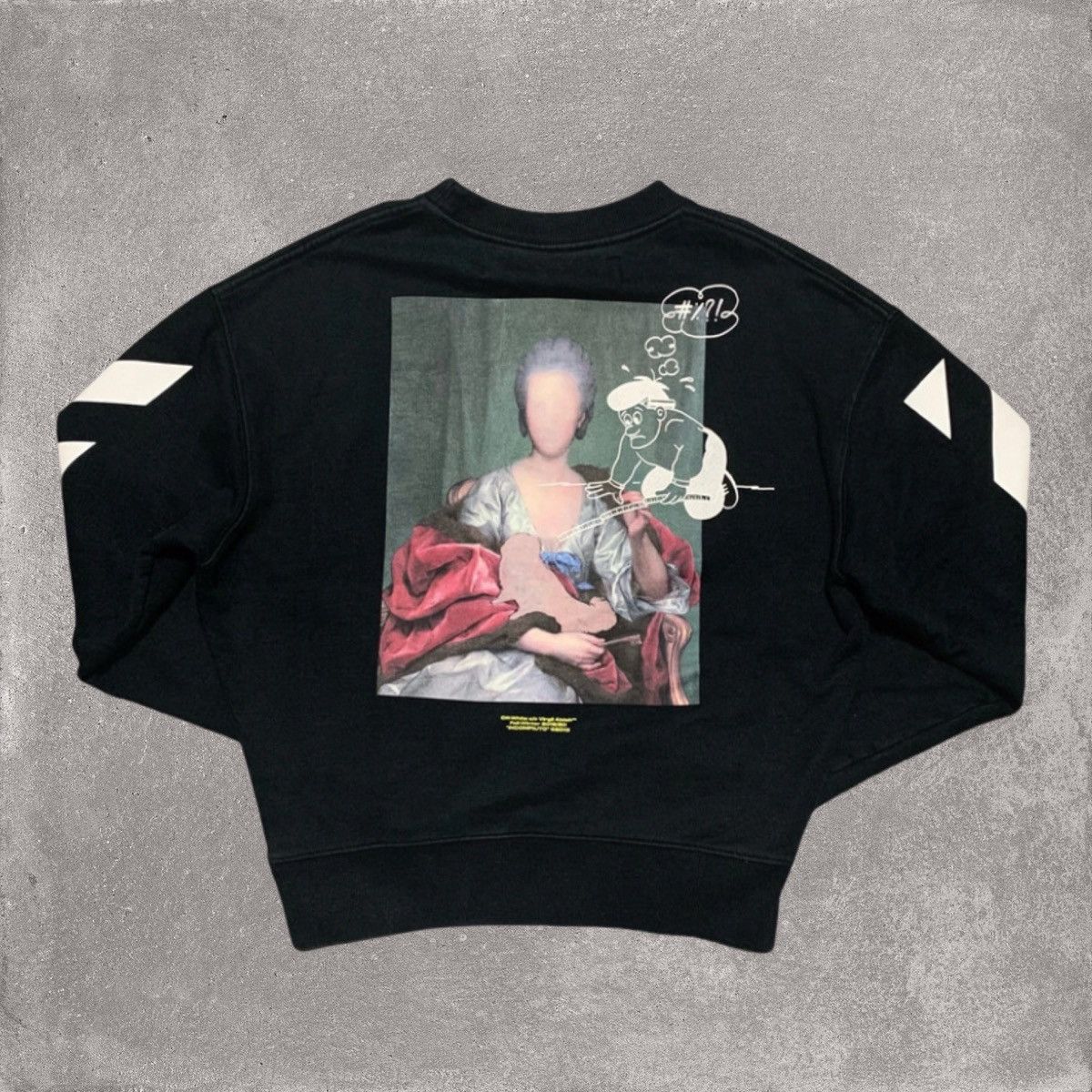 Off-White Off White XXS Mariana Silva Painting Black Sweatshirt Virgil Size US XXS / EU 40 - 1 Thumbnail