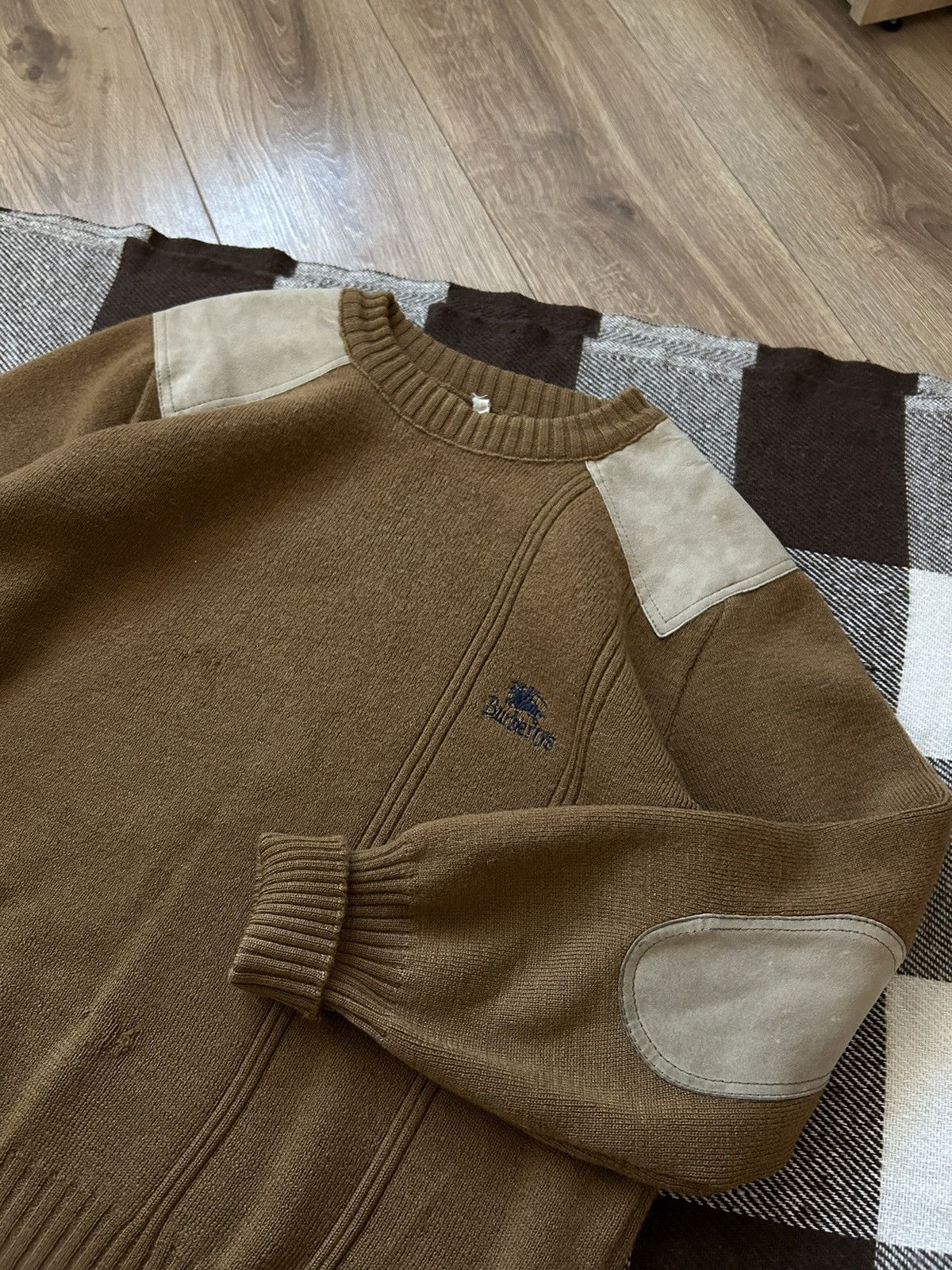 Burberry × Vintage Vintage Burberrys Pure New Wool sweatshirt mens made in UK Size US S / EU 44-46 / 1 - 2 Thumbnail