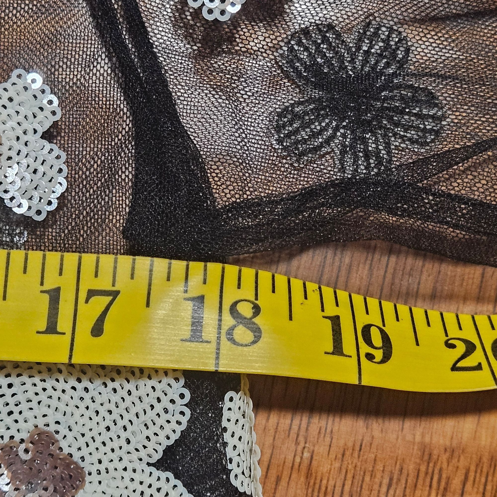 Other ALEXACHUNG Women Mesh Floral Top 4 Black Sheer Sequin Y2K Co Size S / US 4 / IT 40 - 5 Thumbnail