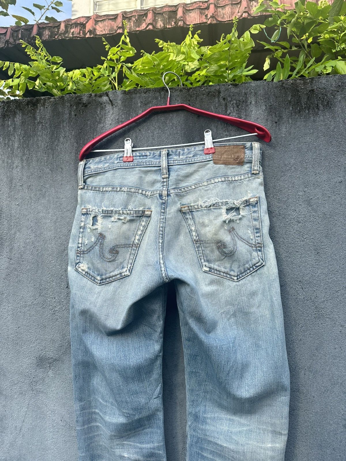 AG Adriano Goldschmied 👹Vintage THRASHED AG Adriano Goldschmeid Baggy Jeans Size US 30 / EU 46 - 6 Thumbnail