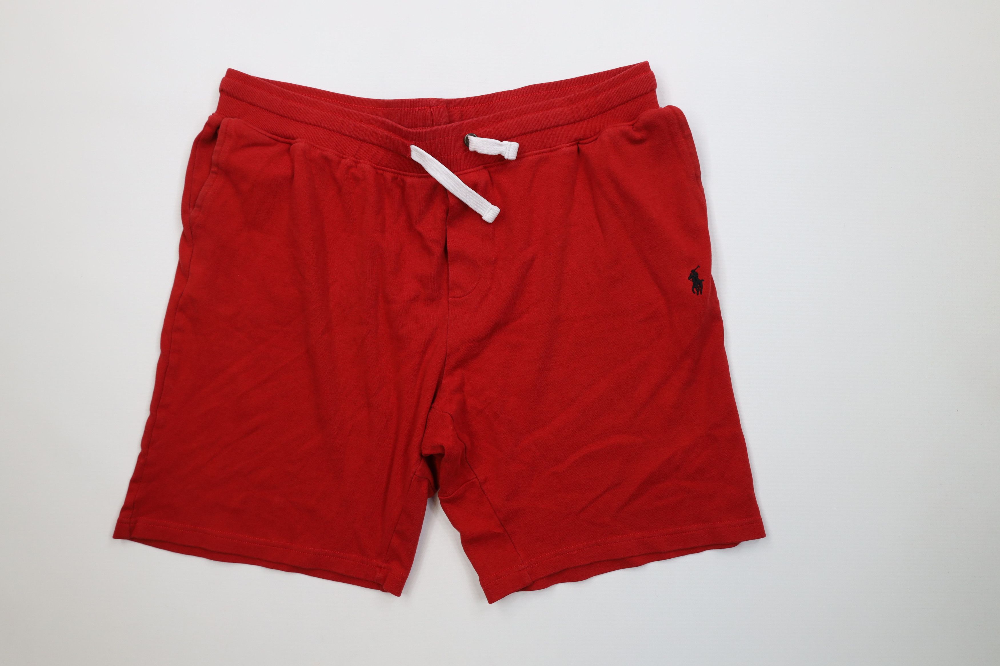 Polo Ralph Lauren Vintage Y2K Ralph Lauren Faded Knit Above Knee Shorts Red Size US 38 / EU 54 - 1 Thumbnail
