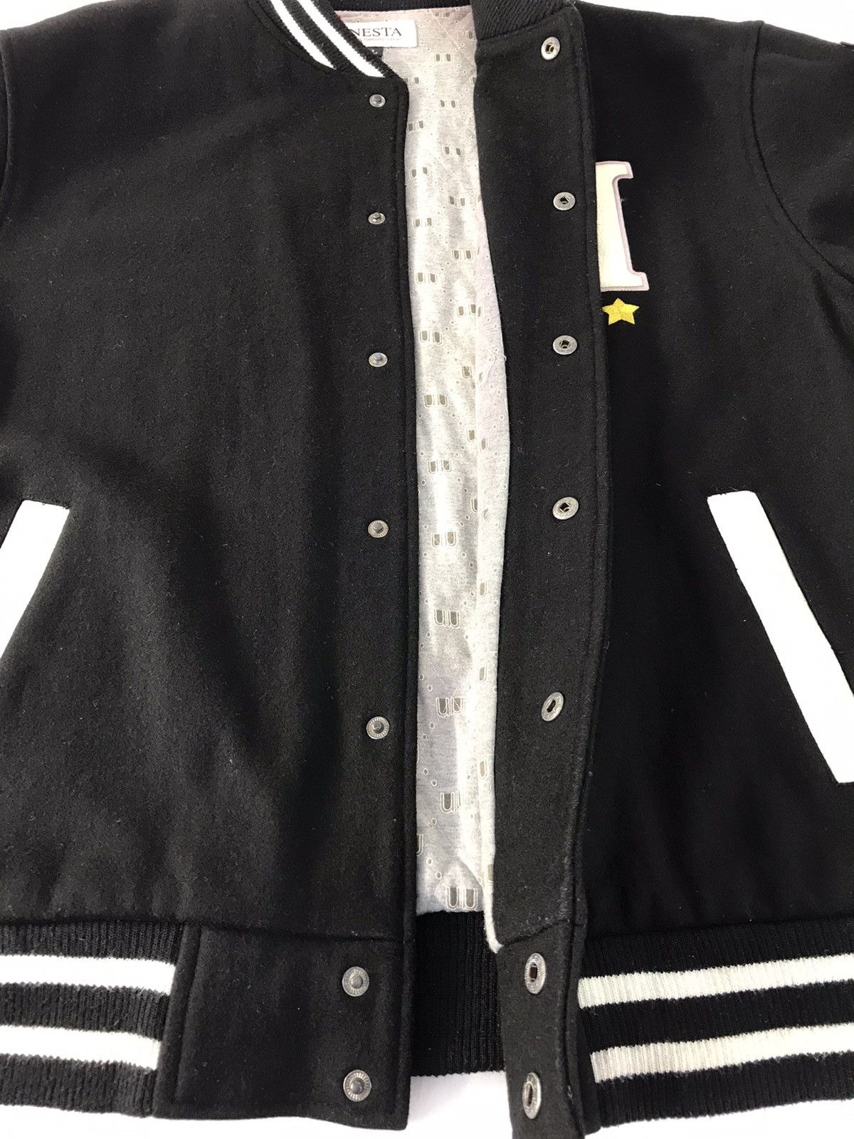 Japanese Brand × Vintage Vintage Nesta Brand Varsity Jacket Big Logo (N) Snap Button Size US XL / EU 56 / 4 - 9 Thumbnail