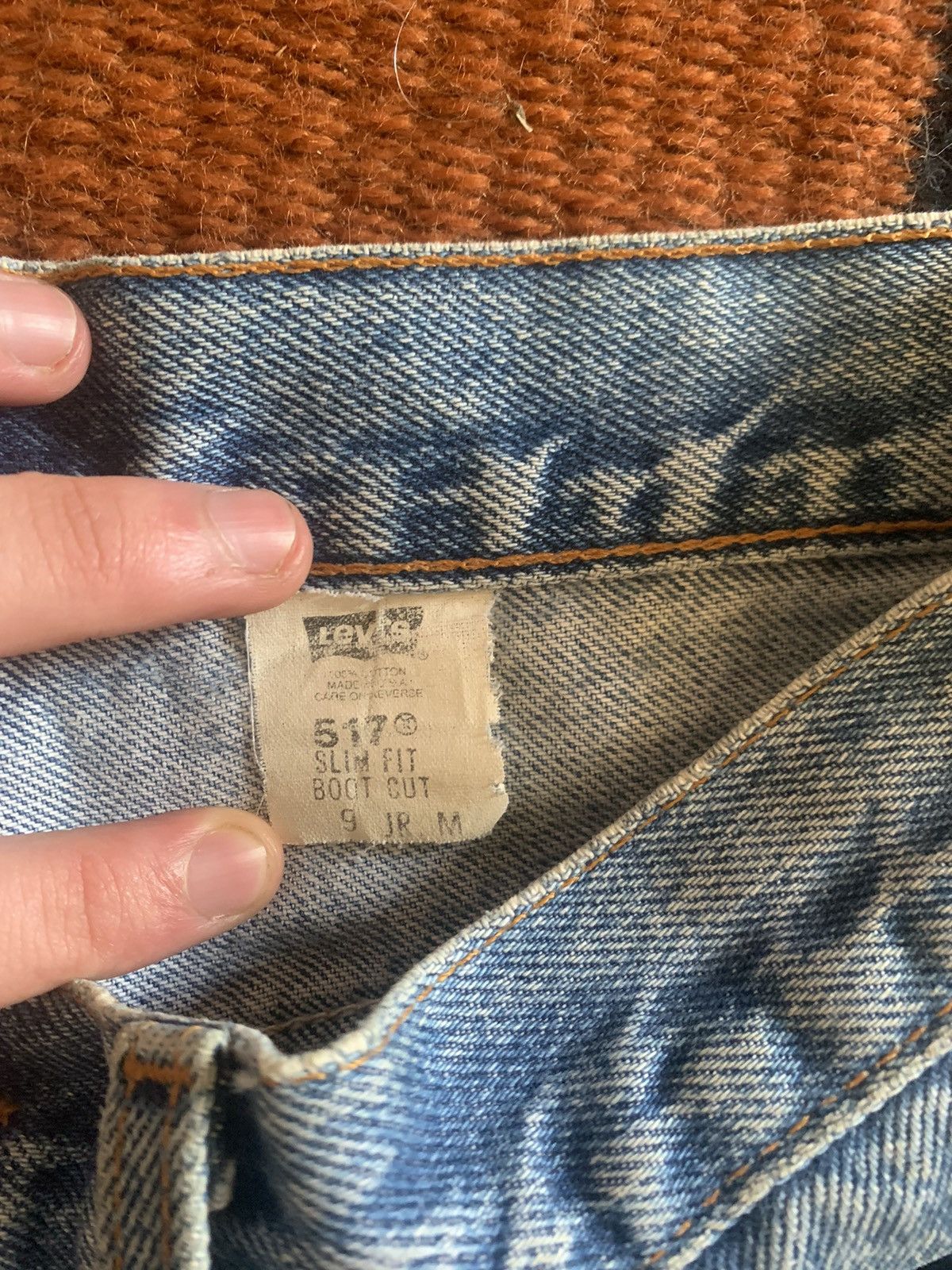 Levi's Vintage 80s Levi’s 517 patchwork denim Size US 29 - 5 Thumbnail