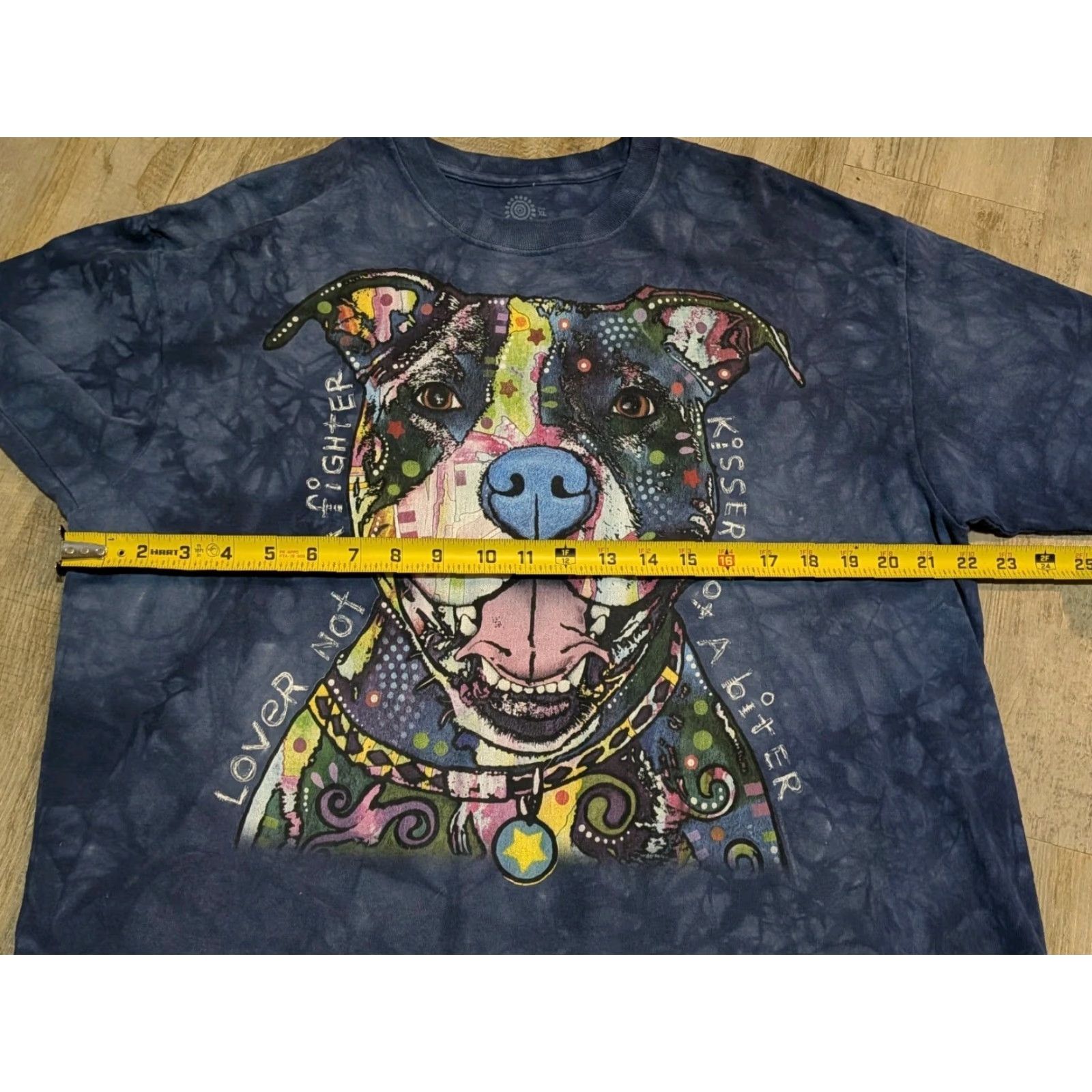 The Mountain The Mountain Shirt XL Blue Tie Dyed Pitbull Dog Lover Tee Short Sleeve Crew Neck Unisex Adults Size US XL / EU 56 / 4 - 7 Thumbnail