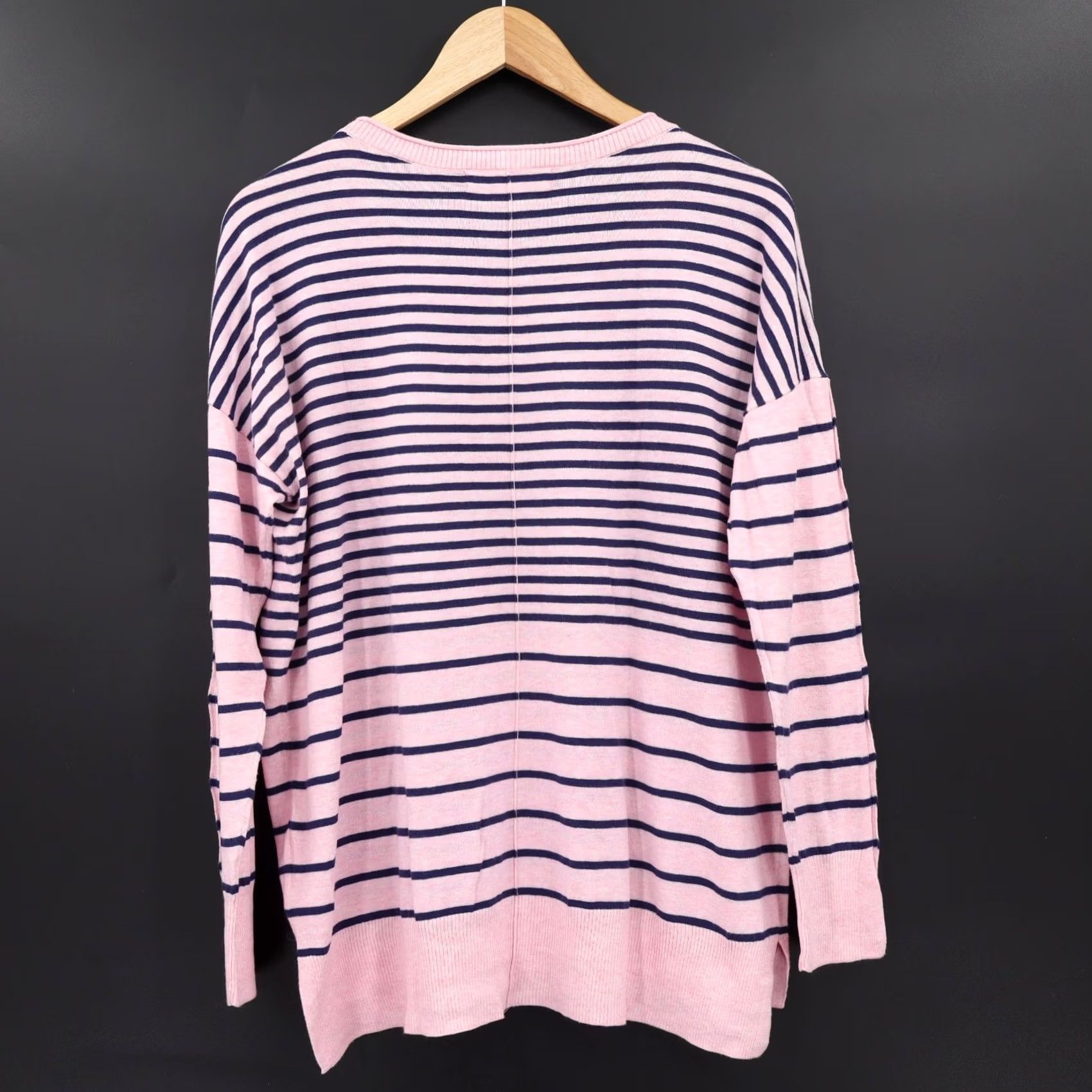 Lilly Pulitzer Lilly Pulitzer Women's Sweater Stripe Pink L Cotton, Polyester Pullover Round Neck All Seasons Lightweight Knit Button, Machine Washable Size L / US 10 / IT 46 - 2 Thumbnail