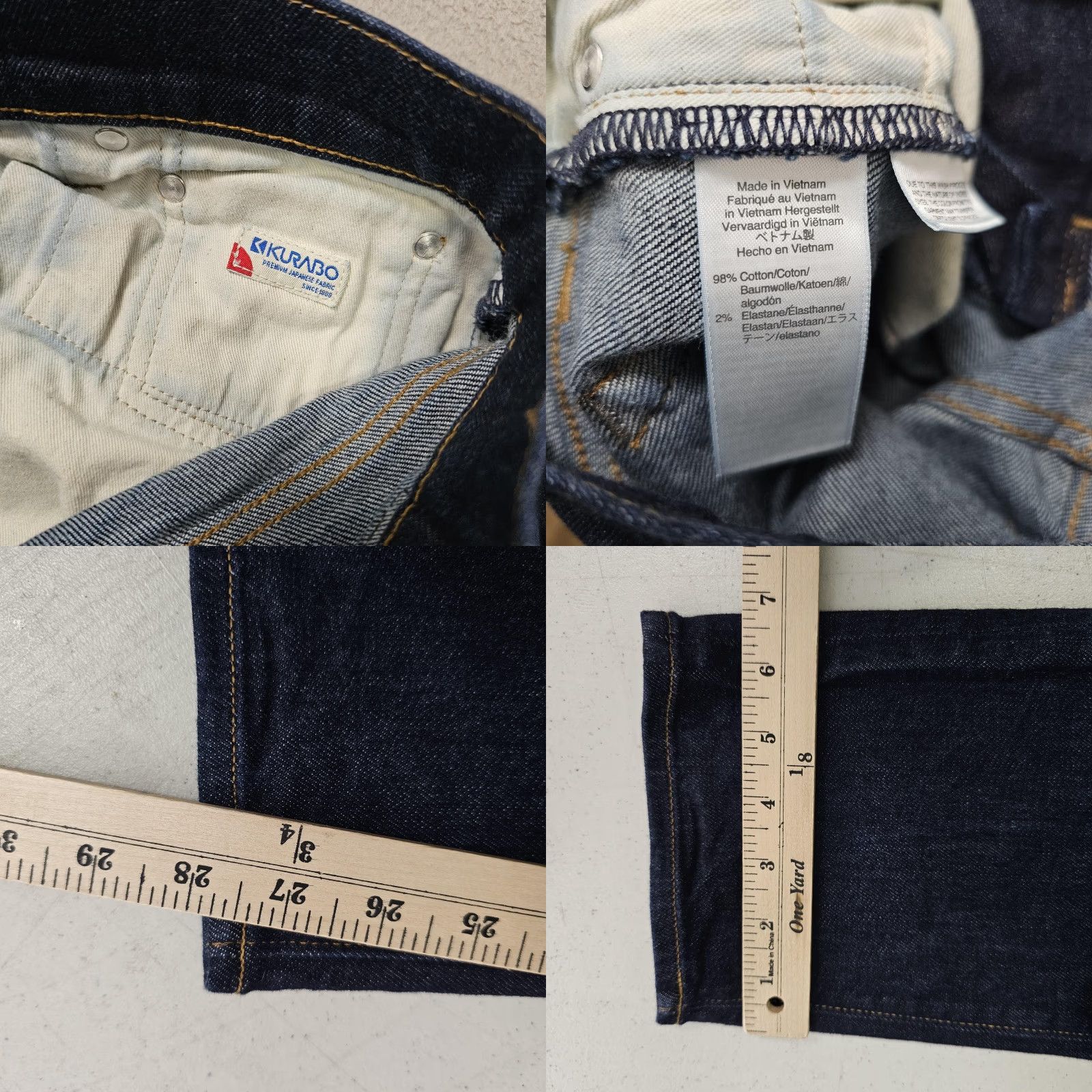 J.Crew J.CREW Jeans Mens 31x30 Dark Wash Stretch Straight Denim Size US 31 - 8 Thumbnail