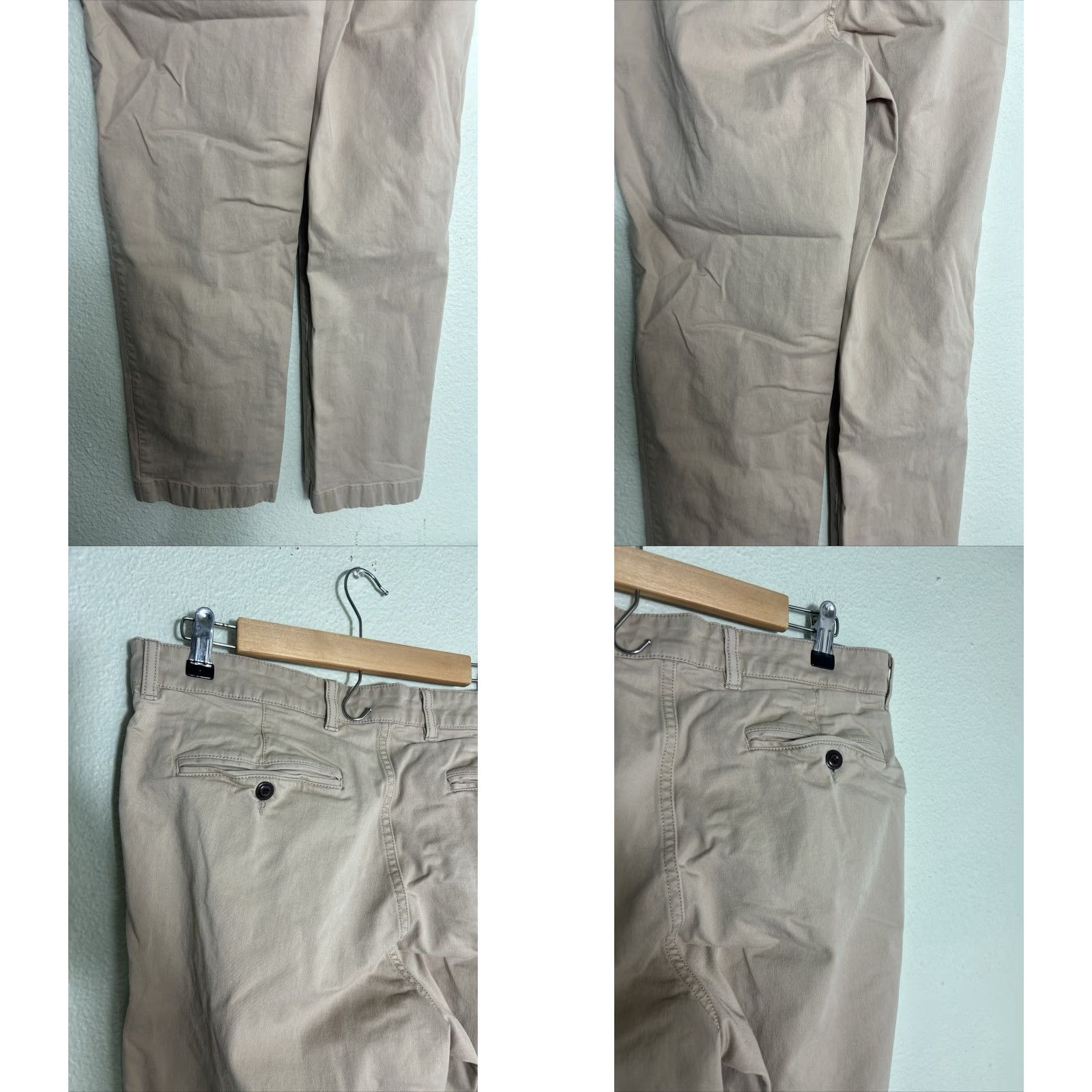 Vintage LL Bean Pants Men 33x31 Beige Chino Classic Fit Straight Leg 509409 Pants Casual Business Travel Moderate Vintage No? Size US 33 - 8 Thumbnail