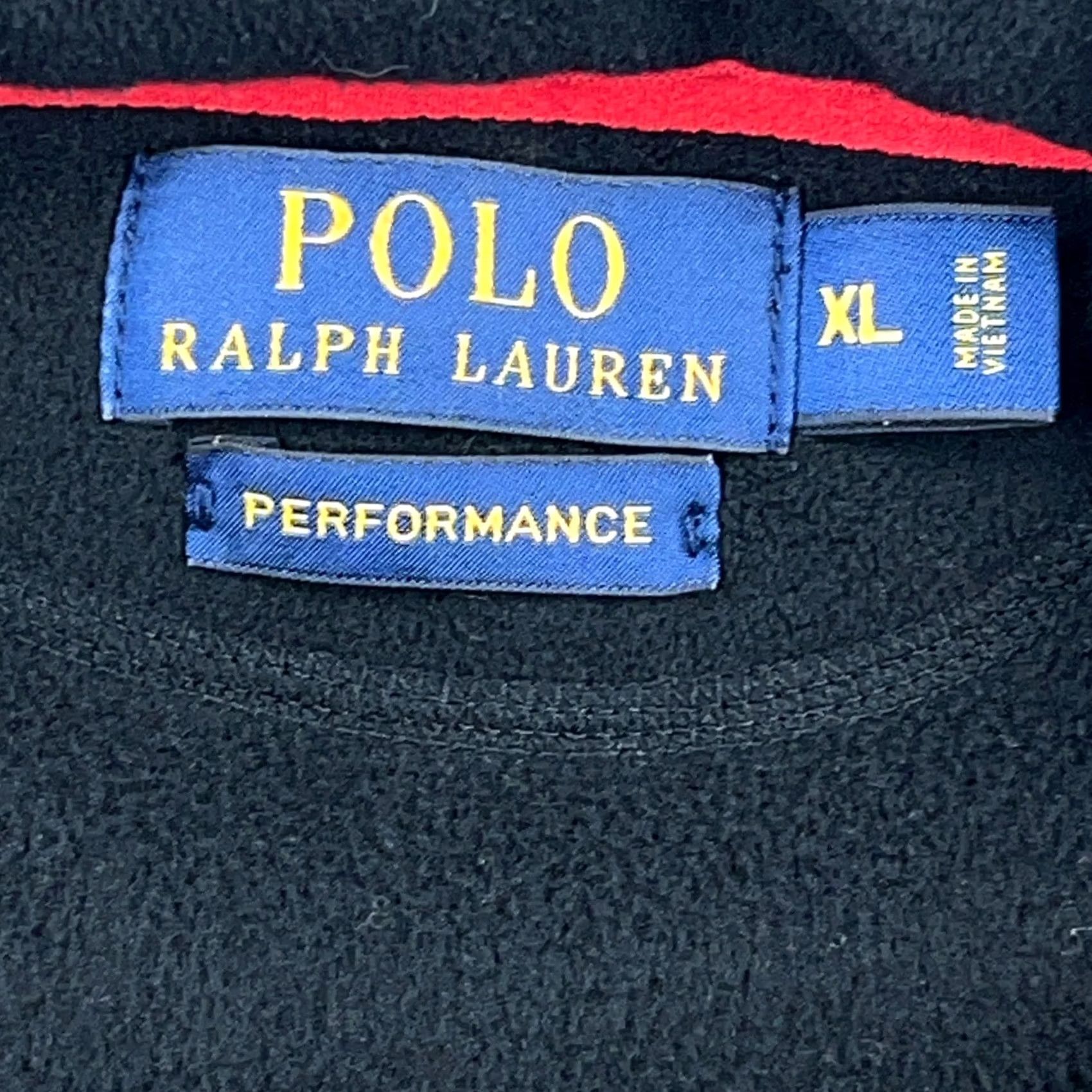 Polo Ralph Lauren VINTAGE Polo Ralph Lauren Jacket Men XL Black Fleece Full Zip Bomber Red Pony Full Zip Size US XL / EU 56 / 4 - 4 Thumbnail