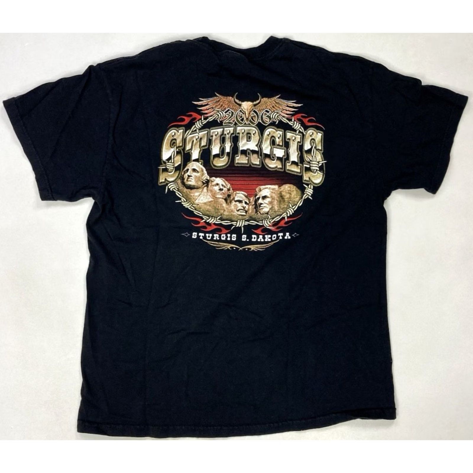 Vintage VINTAGE Sturgis Bound 2006 Eagle Graphic T-shirt Men Large Black Short Sleeve Size US L / EU 52-54 / 3 - 3 Thumbnail