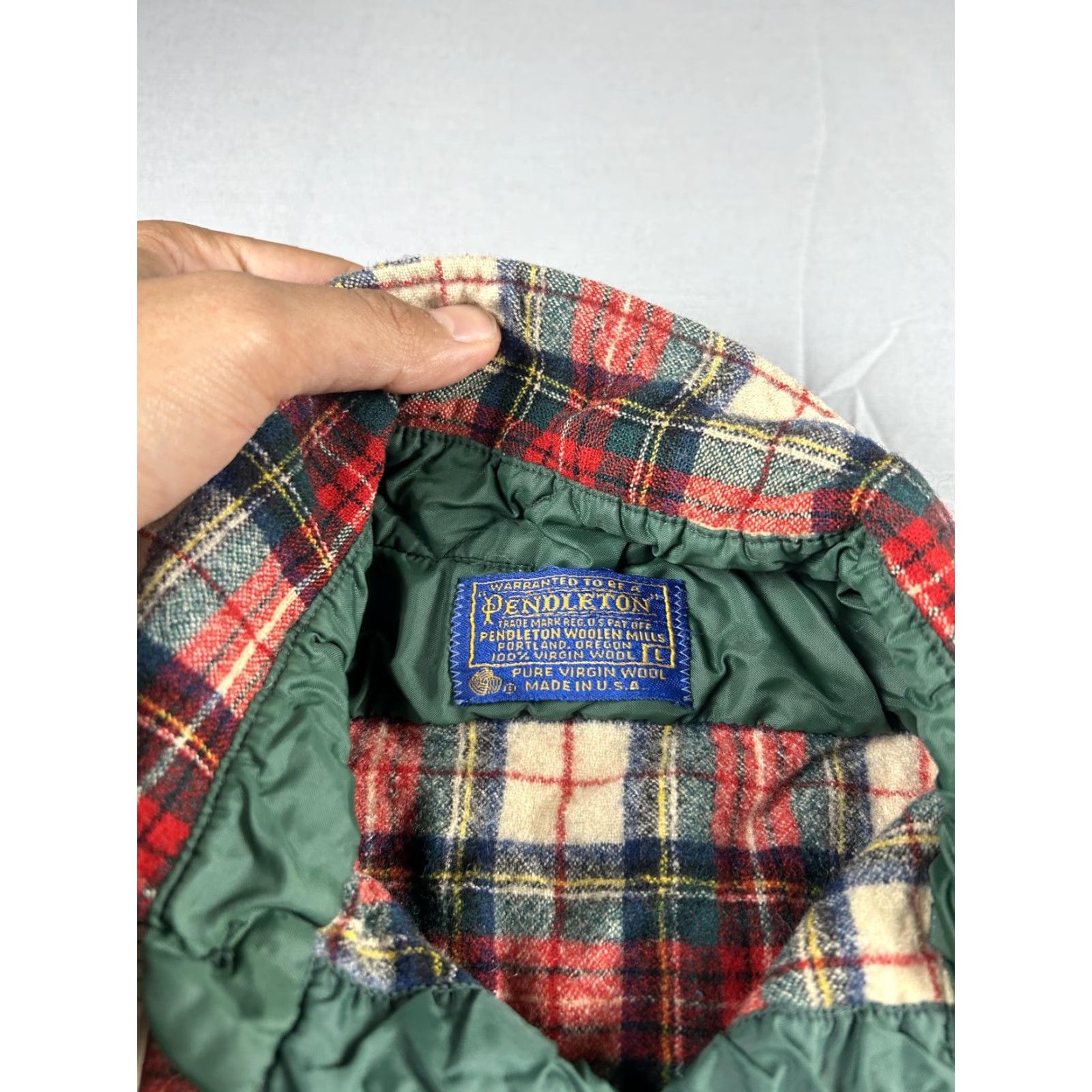 Pendleton VINTAGE Pendleton Shirt Mens M Red Plaid Wool Lined Long Sleeve Made USA Size US M / EU 48-50 / 2 - 3 Thumbnail