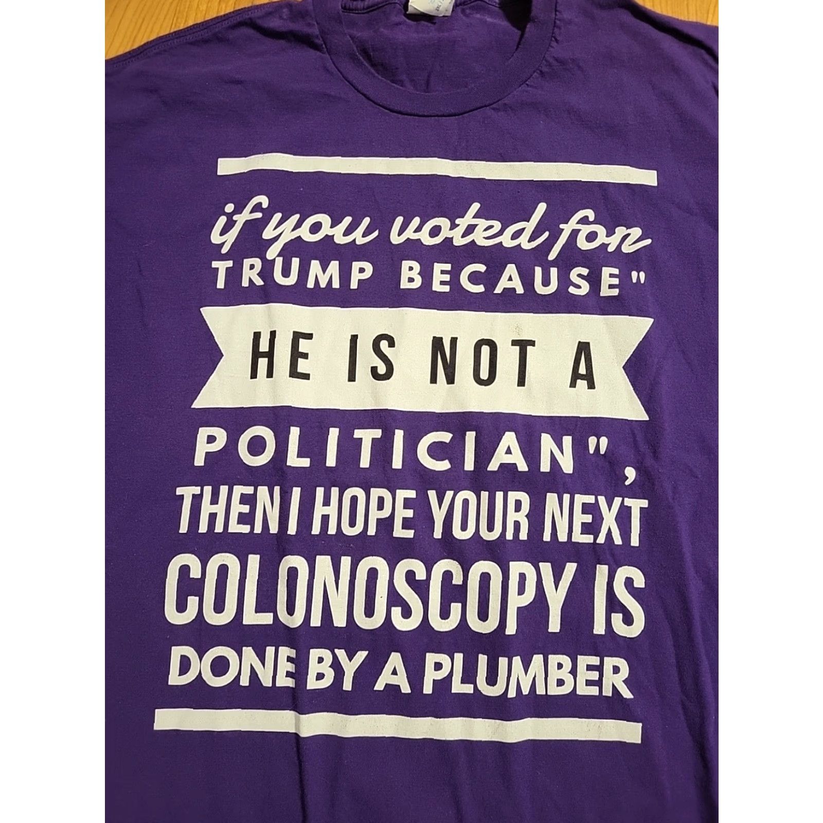 Port & Company Purple Port & Company 2XL SS T-Shirt Trump Graphic Print Crew Neck Men Shirt USA Funny Size US XXL / EU 58 / 5 - 2 Thumbnail