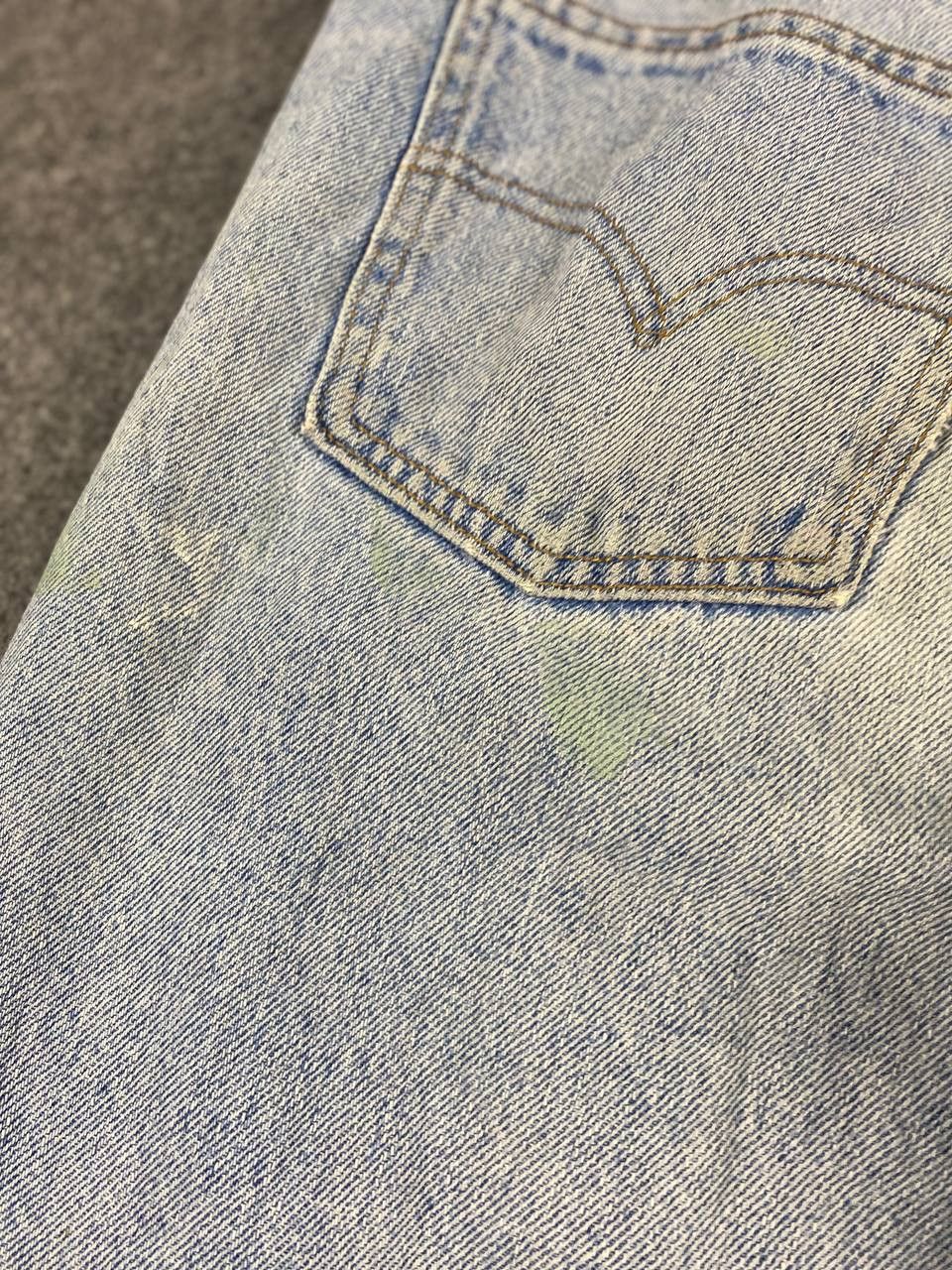 Levi's vintage levis 665 orange tab paint splatter denim Size US 33 - 4 Thumbnail