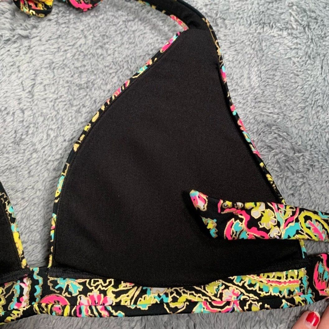 Victoria's Secret Victoria's Secret Bikini Top Paisley Floral Pink L Women Regular Size Bikini Top Size L / US 10 / IT 46 - 6 Thumbnail