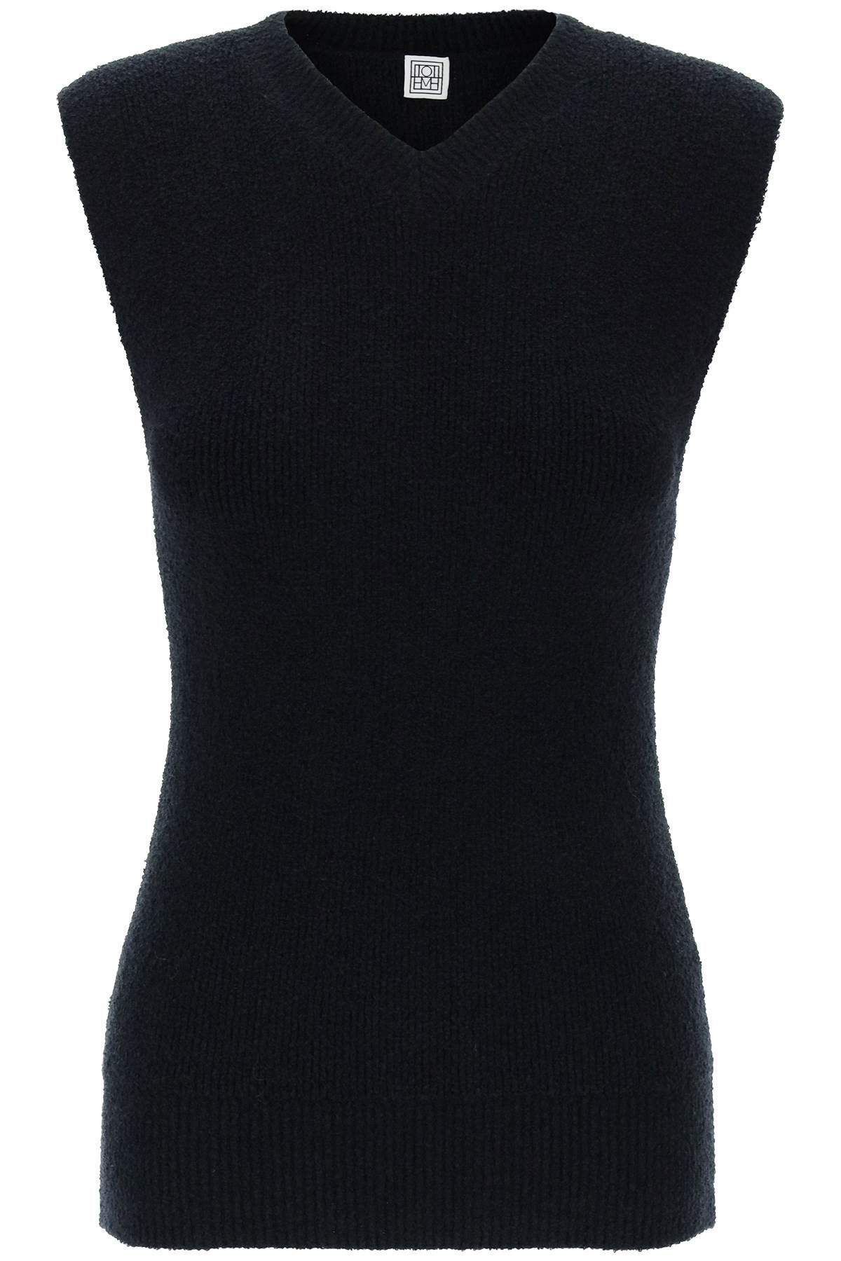 image of Toteme Sleeveless Top In Terry in Black, Women's (Size XS)