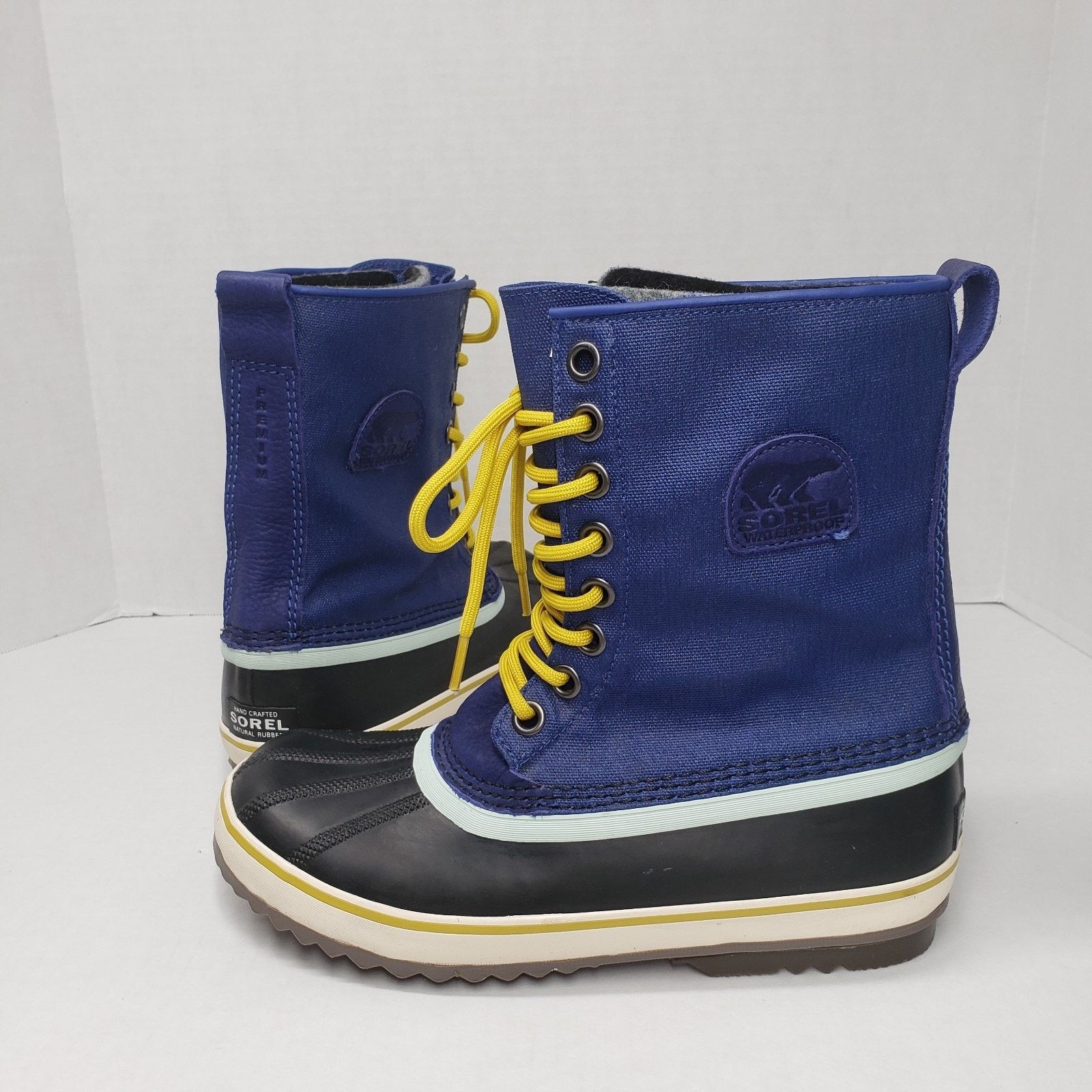 Sorel 1964 Premium CVS Snow Boots Womens Blue Lace-Up