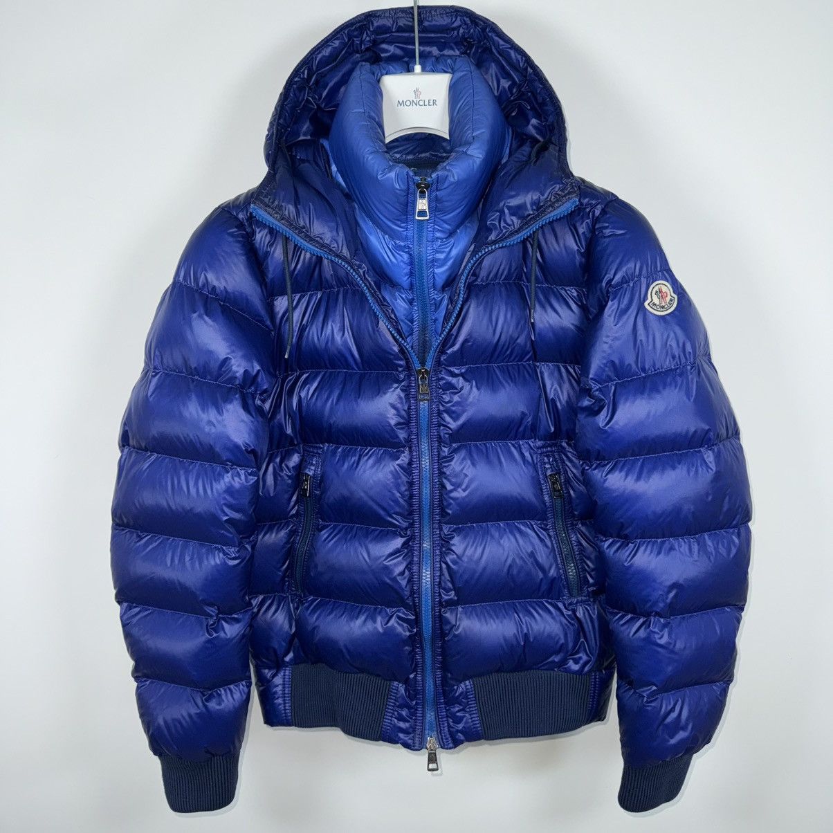 Moncler Moncler Marque Men’s Down Puffer Jacket Size 1 (S) Blue Size US S / EU 44-46 / 1 - 1 Thumbnail