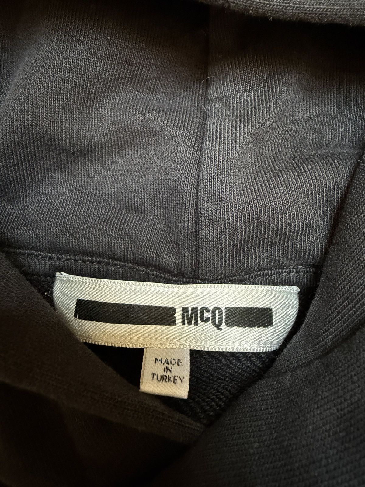 Alexander McQueen Alexander McQueen McQ Big Logo Black Distressed Hoodie Black Size US M / EU 48-50 / 2 - 7 Thumbnail