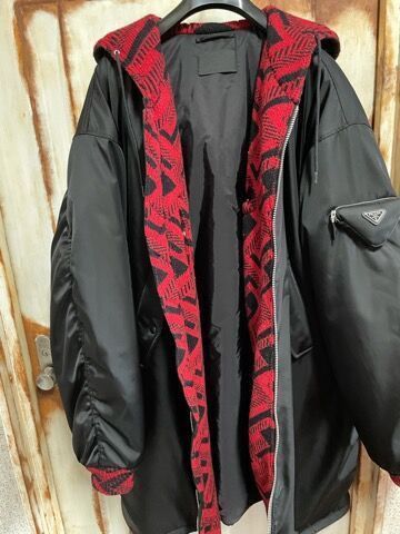 Prada o1w1db11123 Oversized Re-Nylon Long Raincoat Parka in Black Size US XXL / EU 58 / 5 - 3 Thumbnail