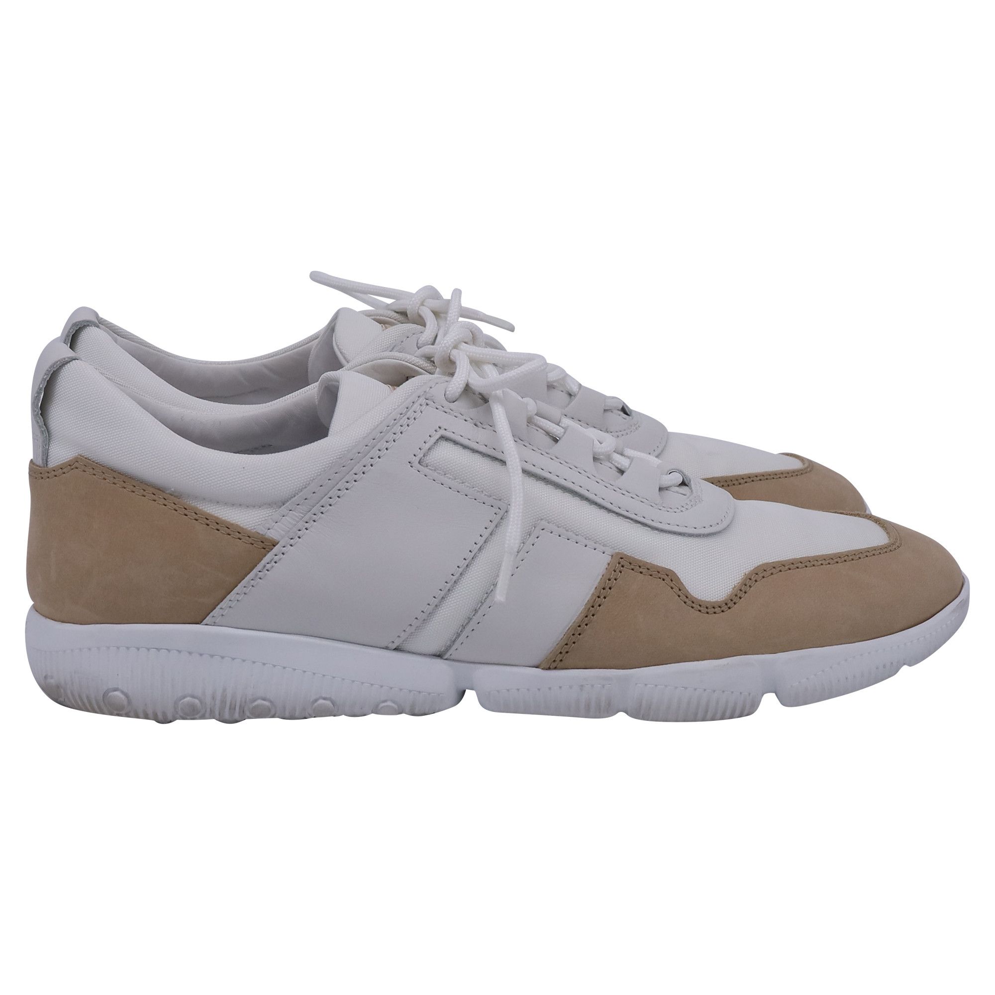 Tod's Tod's Two-Tone Sneakers in White Canvas Size US 8 / EU 41 - 1 Thumbnail