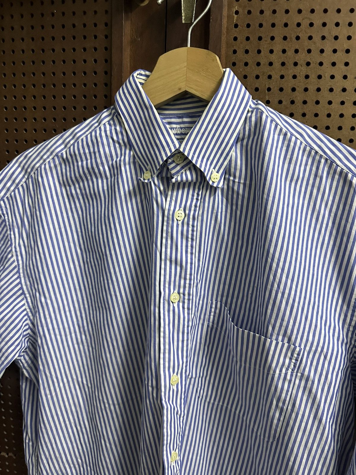 Burberry 1990-Burberry 38-15 Made in France Button-Up Size US M / EU 48-50 / 2 - 13 Thumbnail