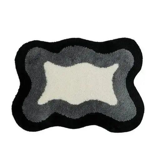 Designer × Vintage Mat Fluffy Thick Water Absorbing Anti Slip Bath Rugs 40x60cm Size ONE SIZE - 2 Thumbnail