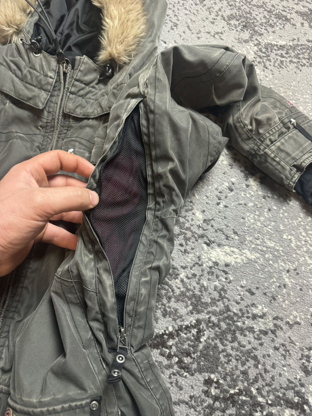 Vintage × khujo Vintage Y2K Brunotti Bomber 90s Fur Collar Avantgarde Jacket Size US S / EU 44-46 / 1 - 15 Thumbnail