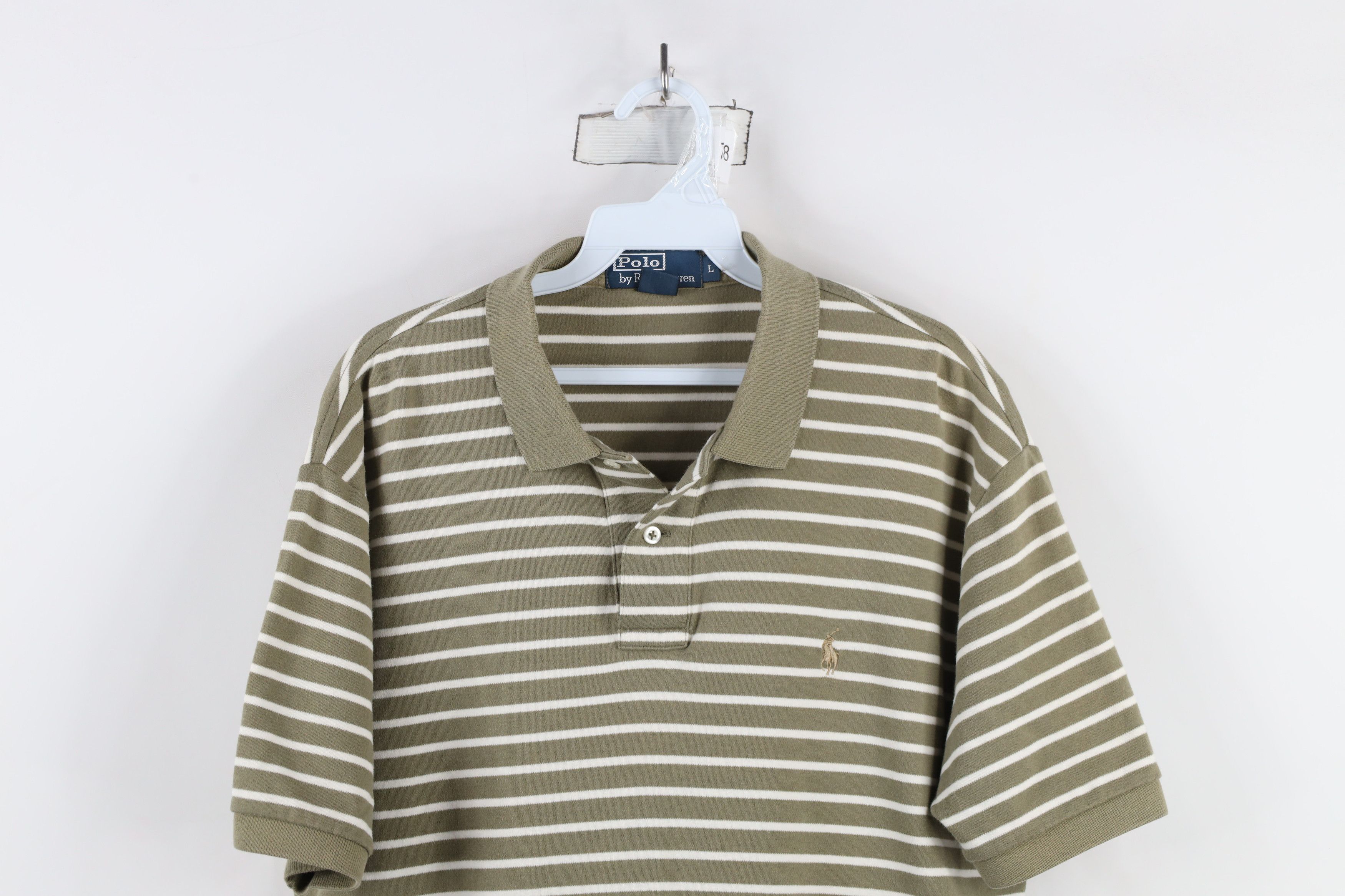 Ralph Lauren × Vintage Vintage 90s Ralph Lauren Soft Touch Cotton Polo Shirt Green Size US L / EU 52-54 / 3 - 2 Thumbnail