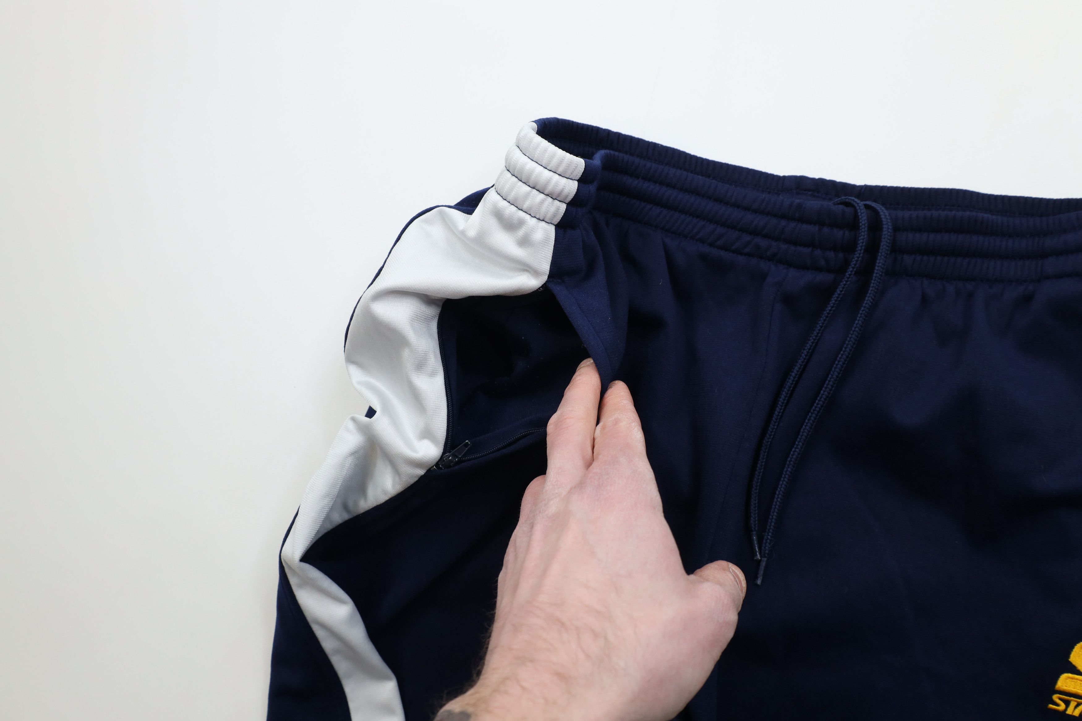 Starter Vintage 90s Starter Block Wide Leg Sweatpants Pants Blue Size US 38 / EU 54 - 8 Thumbnail