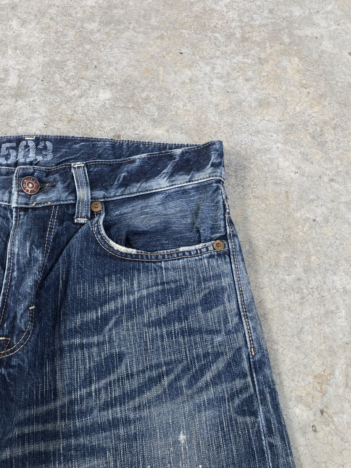 Who Decides War Edwin 503 Flared Jeans Bootcut Distressed Jeans Size US 34 / EU 50 - 15 Thumbnail