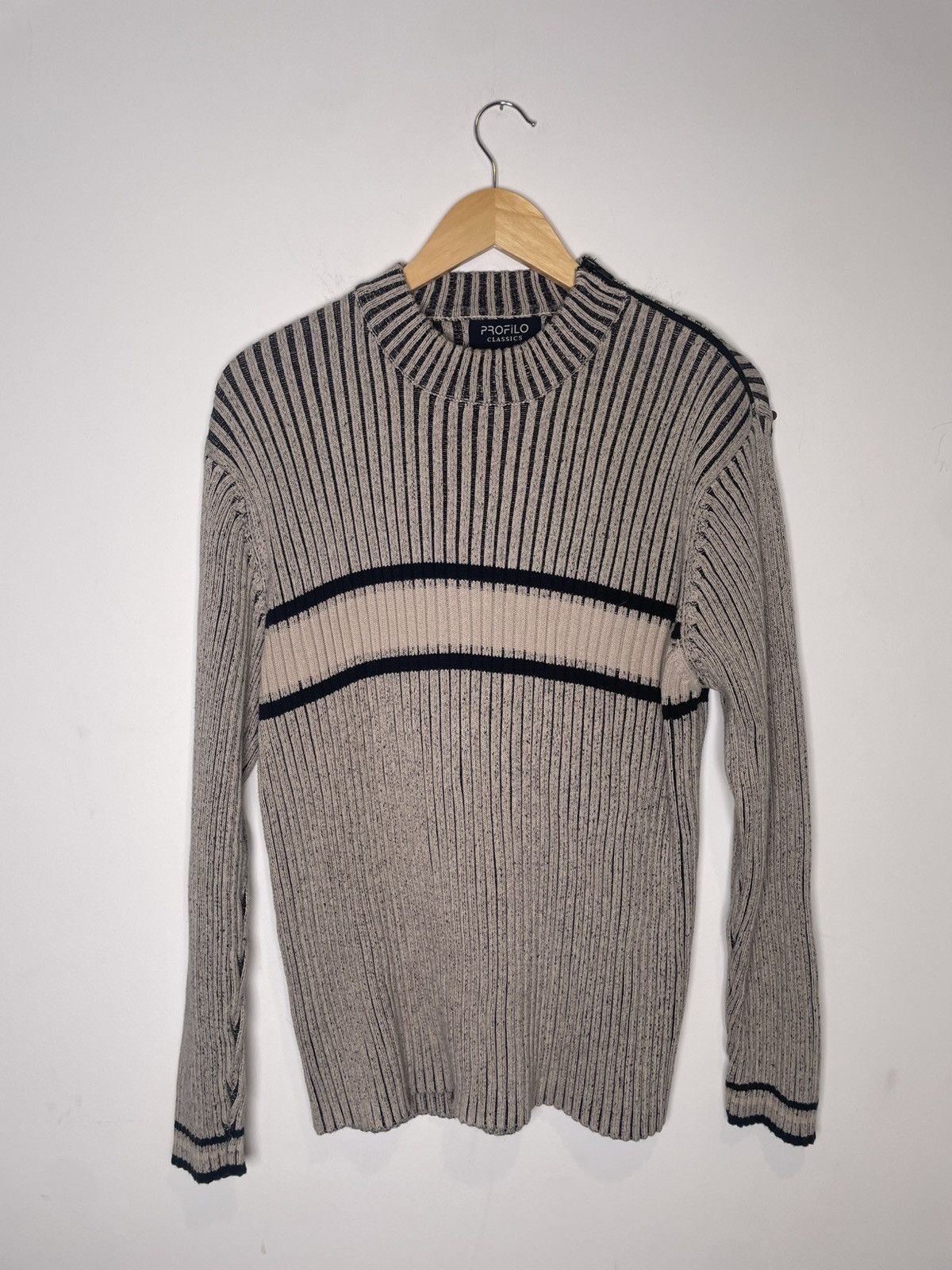 Other Retro Ribbed Stripe Knit Sweater – Profilo Classics S Size US XS / EU 42 / 0 - 1 Thumbnail