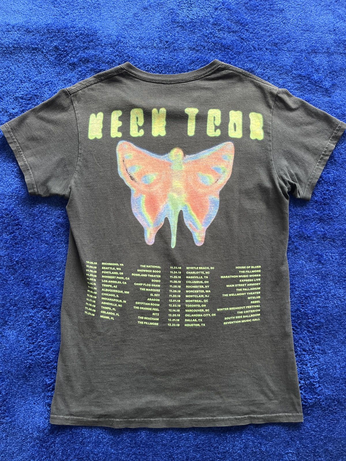 Playboi Carti Neon Tour Butterfly Tee Size US S / EU 44-46 / 1 - 2 Thumbnail