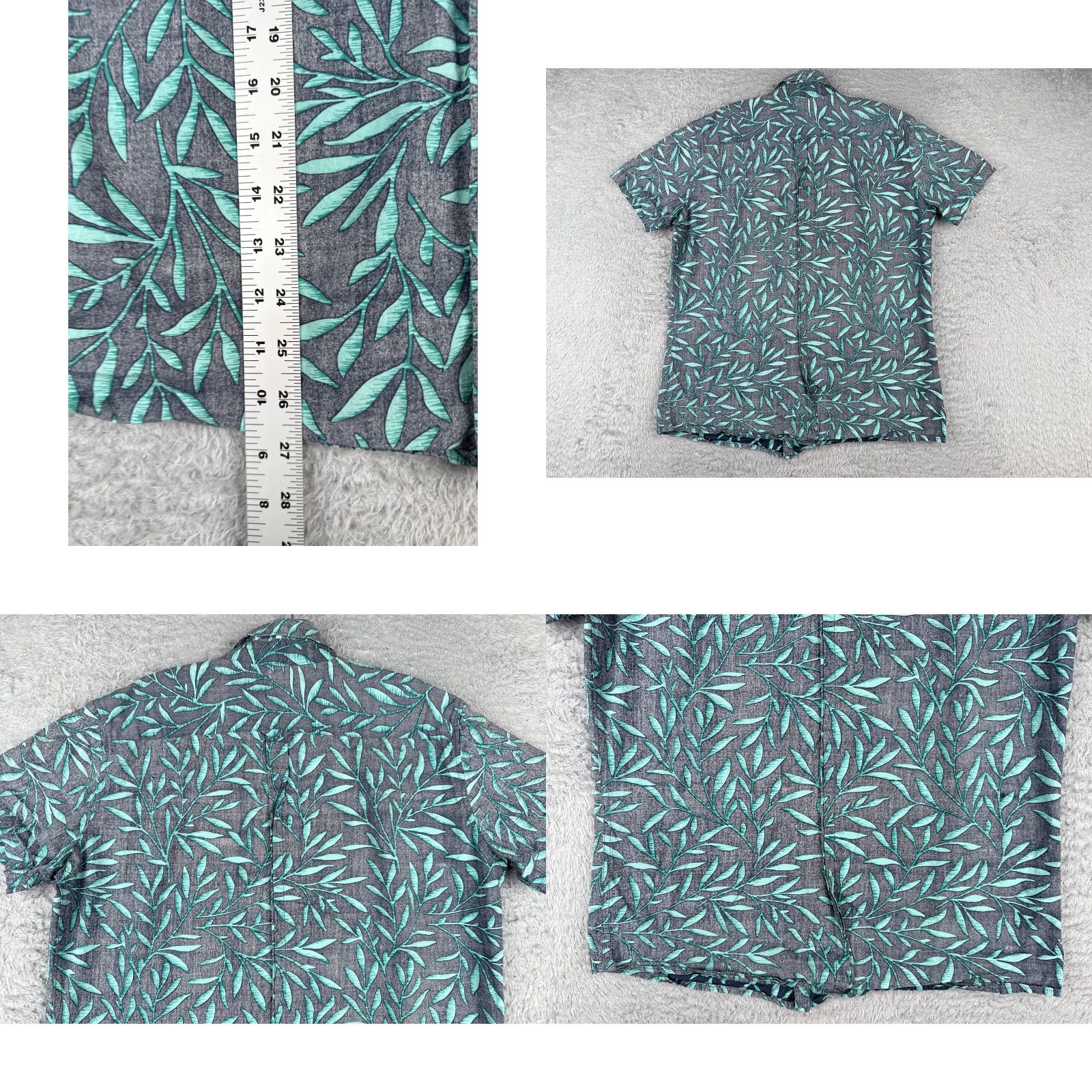 Mossimo Mossimo Shirt Men Medium Blue Floral 100% Cotton Slim Fit Hawaiian Inside Out Size US M / EU 48-50 / 2 - 9 Thumbnail