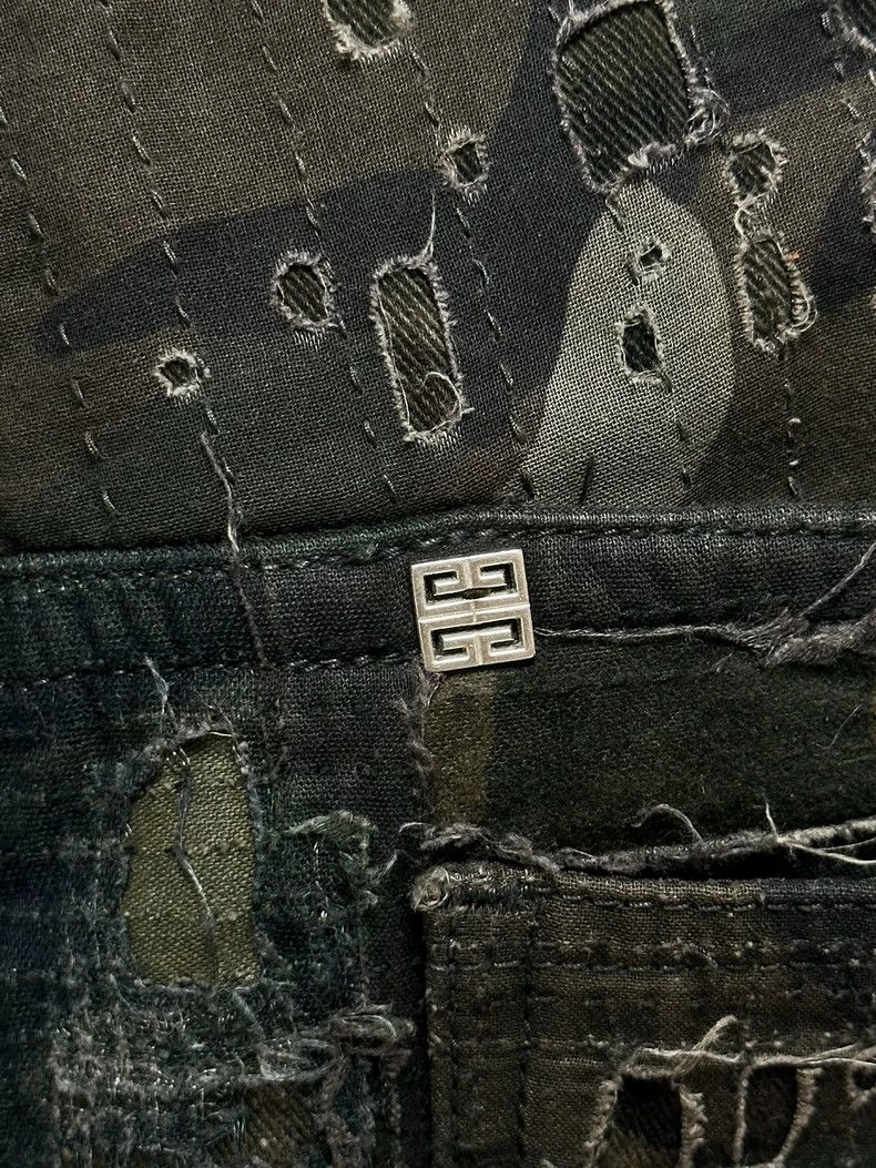 Givenchy Givenchy Black and Green Boro Ripped Jeans Size US 32 / EU 48 - 4 Thumbnail