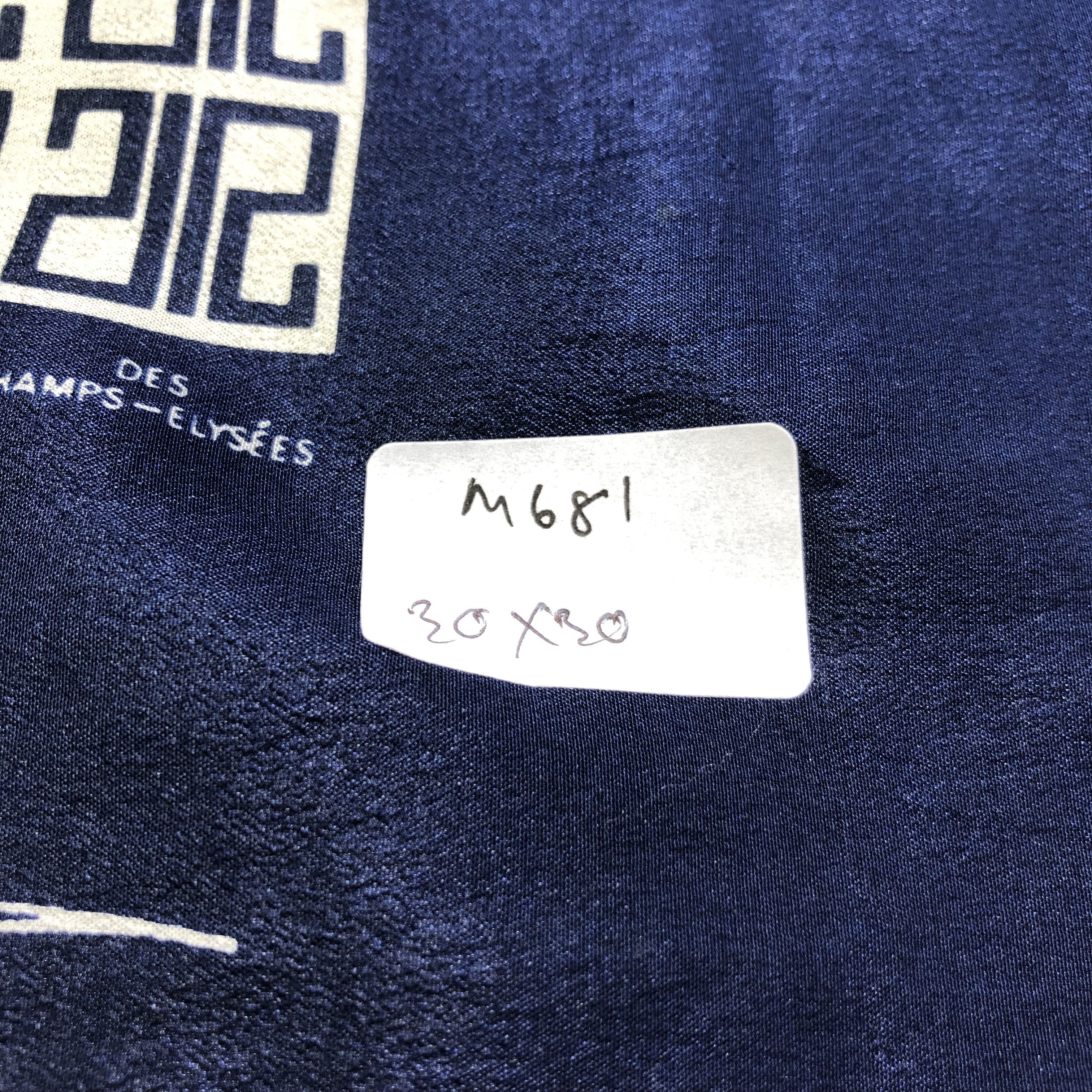 Vintage Vintage Des Champs Elysees Monogram Silk Scarf M681 Size ONE SIZE - 10 Thumbnail