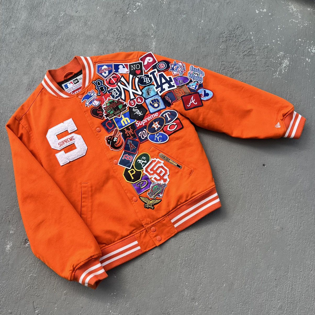 MLB × Supreme Supreme x MLB Orange Jacket - M | Grailed