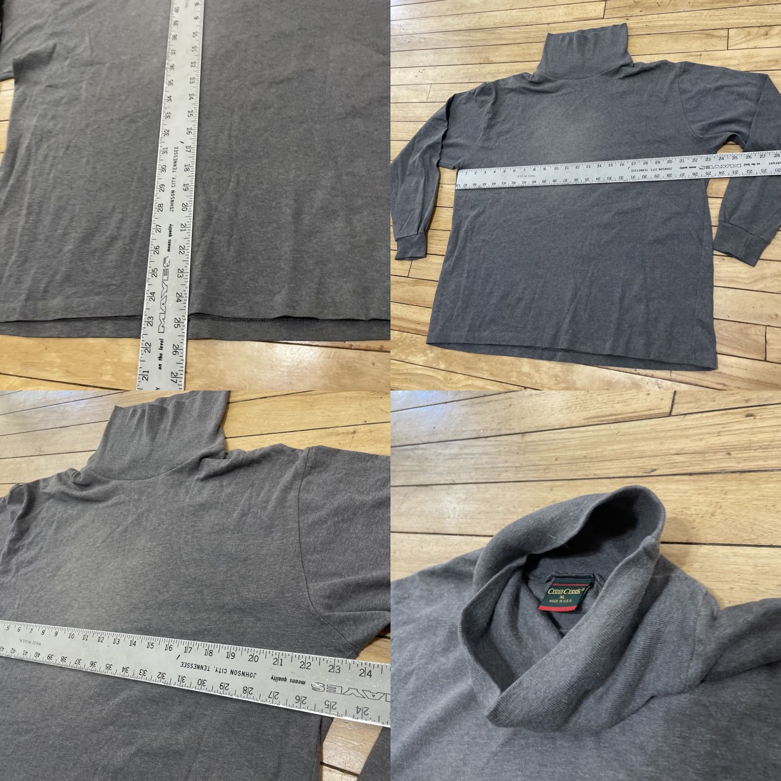 Vintage VINTAGE Cross Creek Sweater Men XL Gray Turtleneck Pullover Made USA 90s Minimal Shirt Mens Winter Knit Mock Neck Pullover 90s Cross Creek Stone gray Size US XL / EU 56 / 4 - 9 Thumbnail